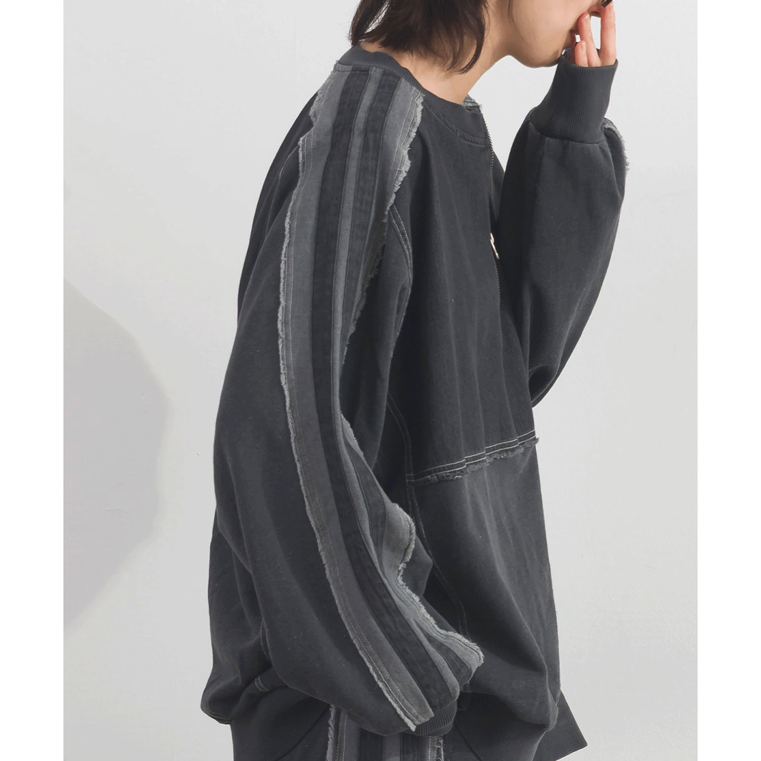 【ETONET限定】iriey 裏毛インディゴ染めラインPO - 画像7