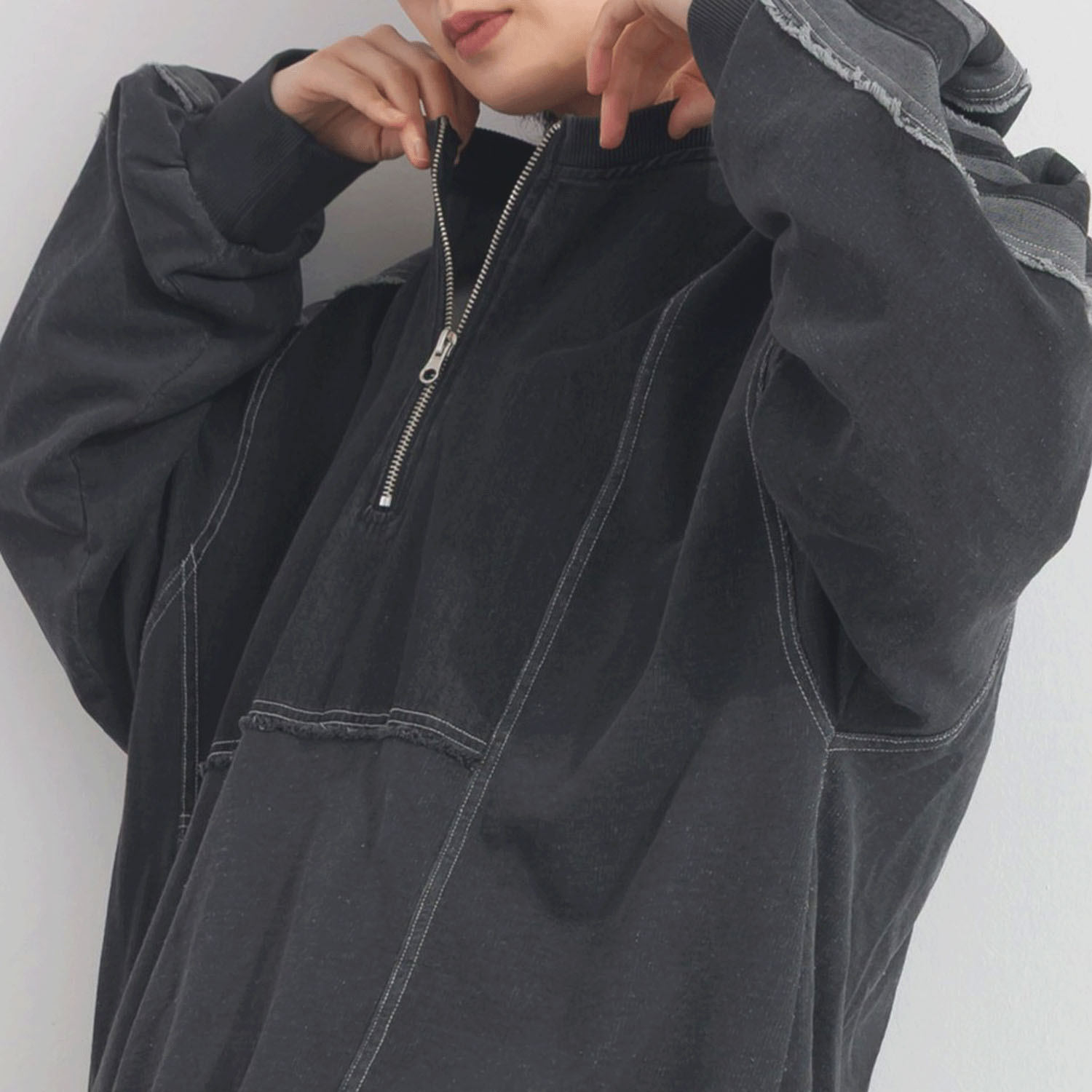 【ETONET限定】iriey 裏毛インディゴ染めラインPO - 画像9