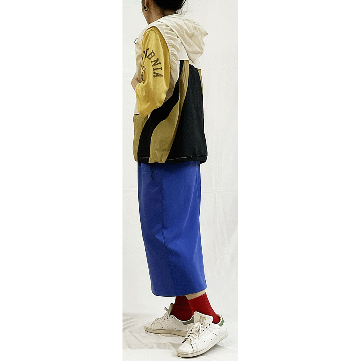 GENTIL ナイロン配色切替ベスト - 画像4