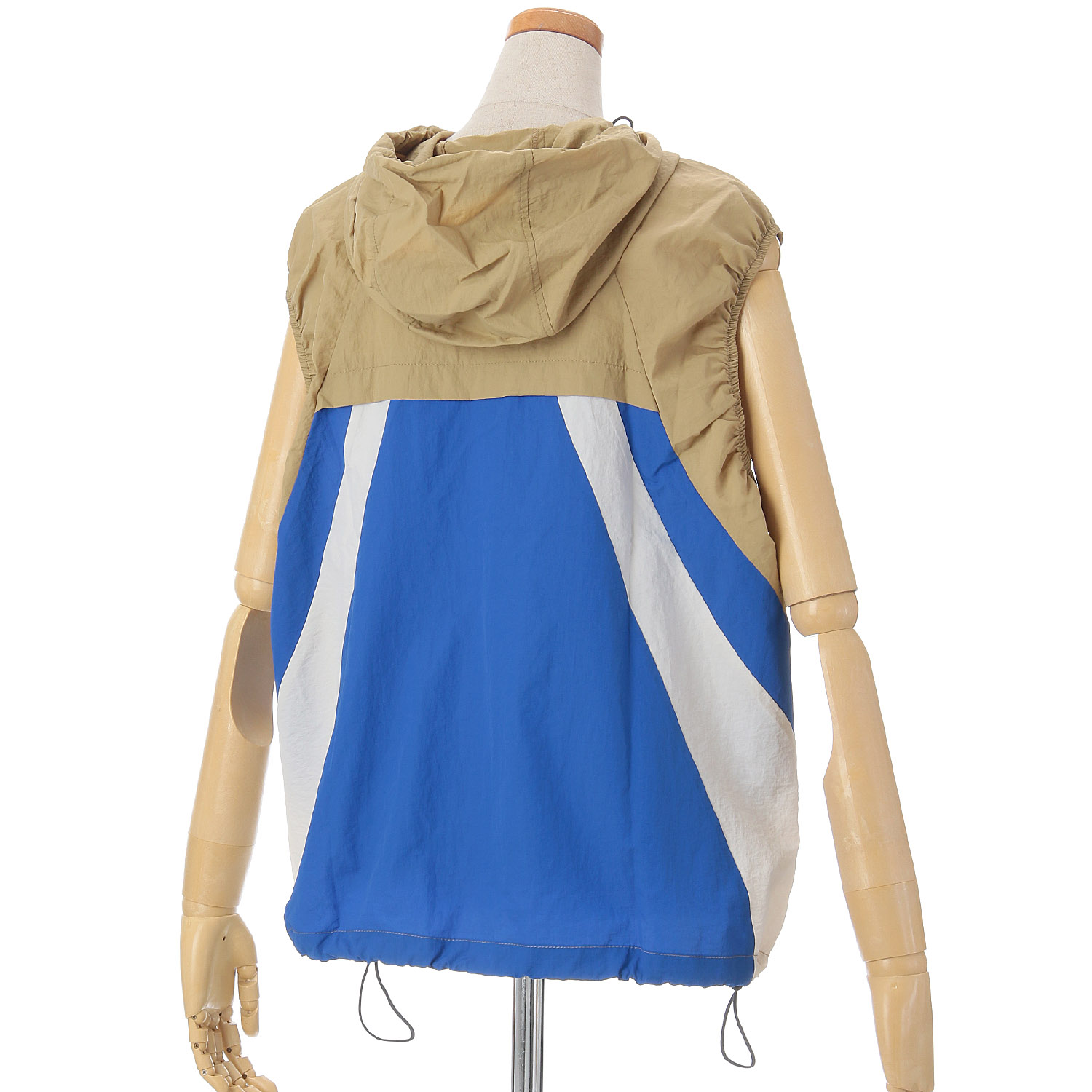 GENTIL ナイロン配色切替ベスト - 画像10