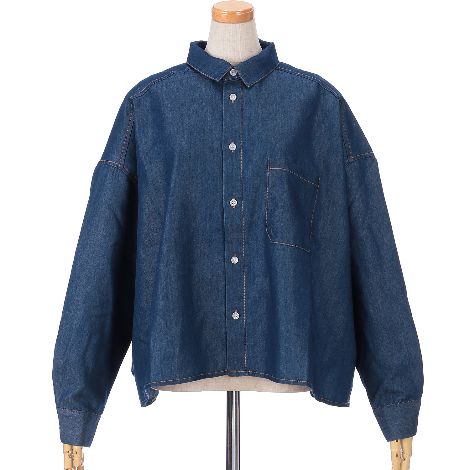 GENTIL デニムショート丈シャツ - 画像9