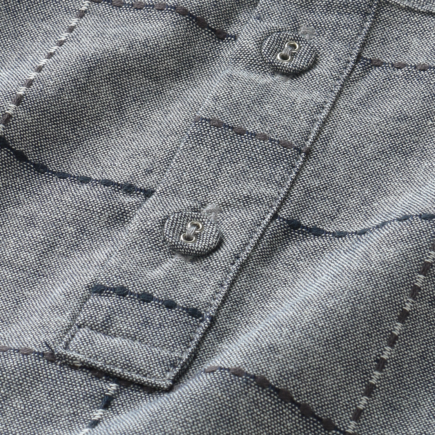 embelge 刺子チェックTブラウス - 画像6