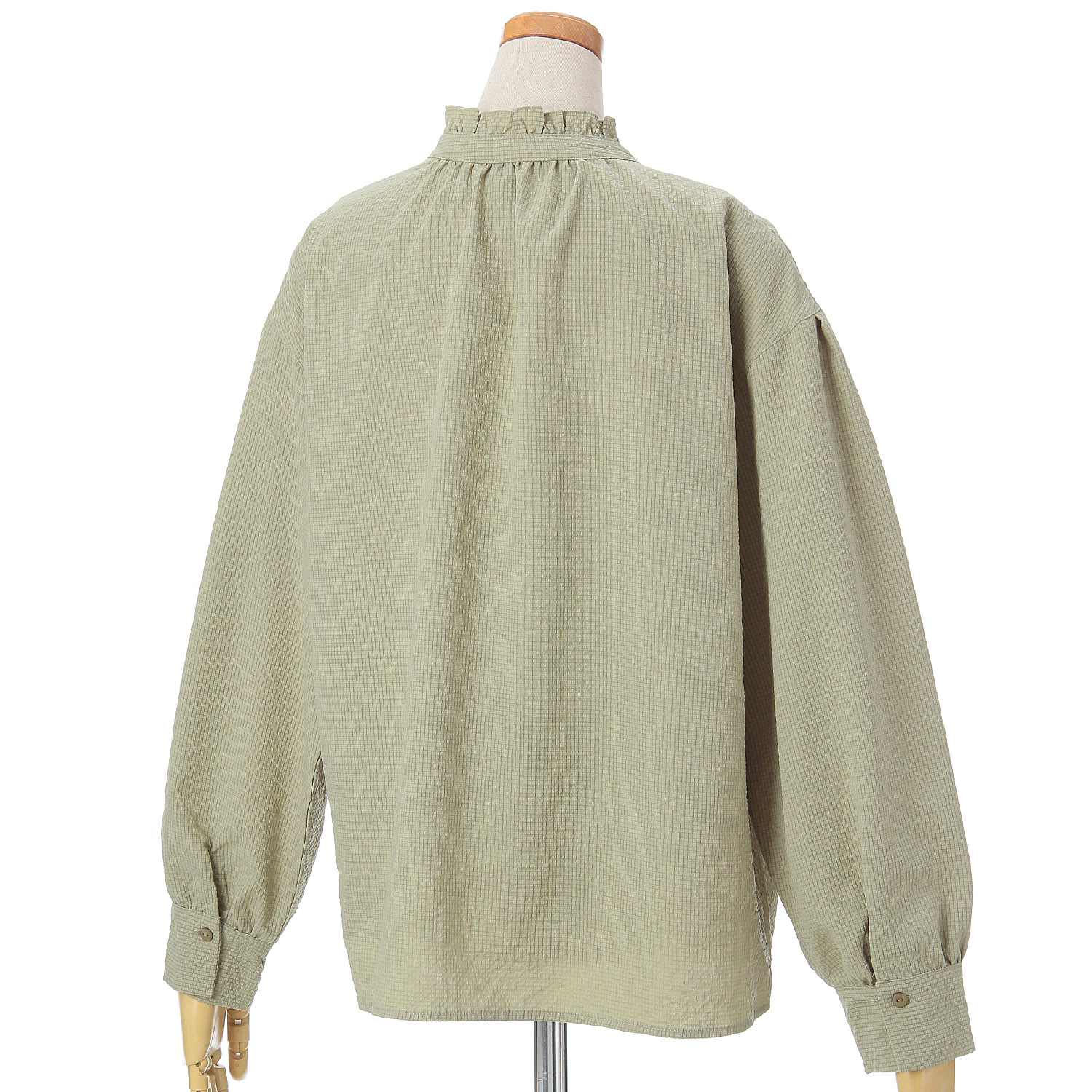 le colis  ポコポコクロスのエリフリルシャツ - 画像7