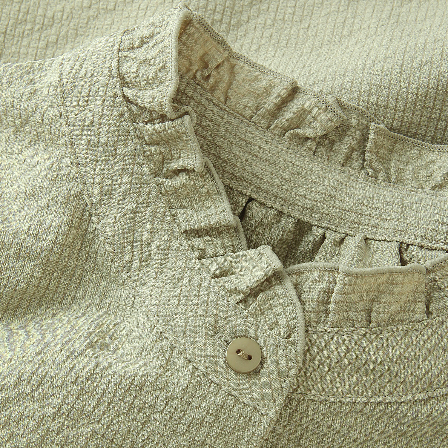 le colis  ポコポコクロスのエリフリルシャツ - 画像8