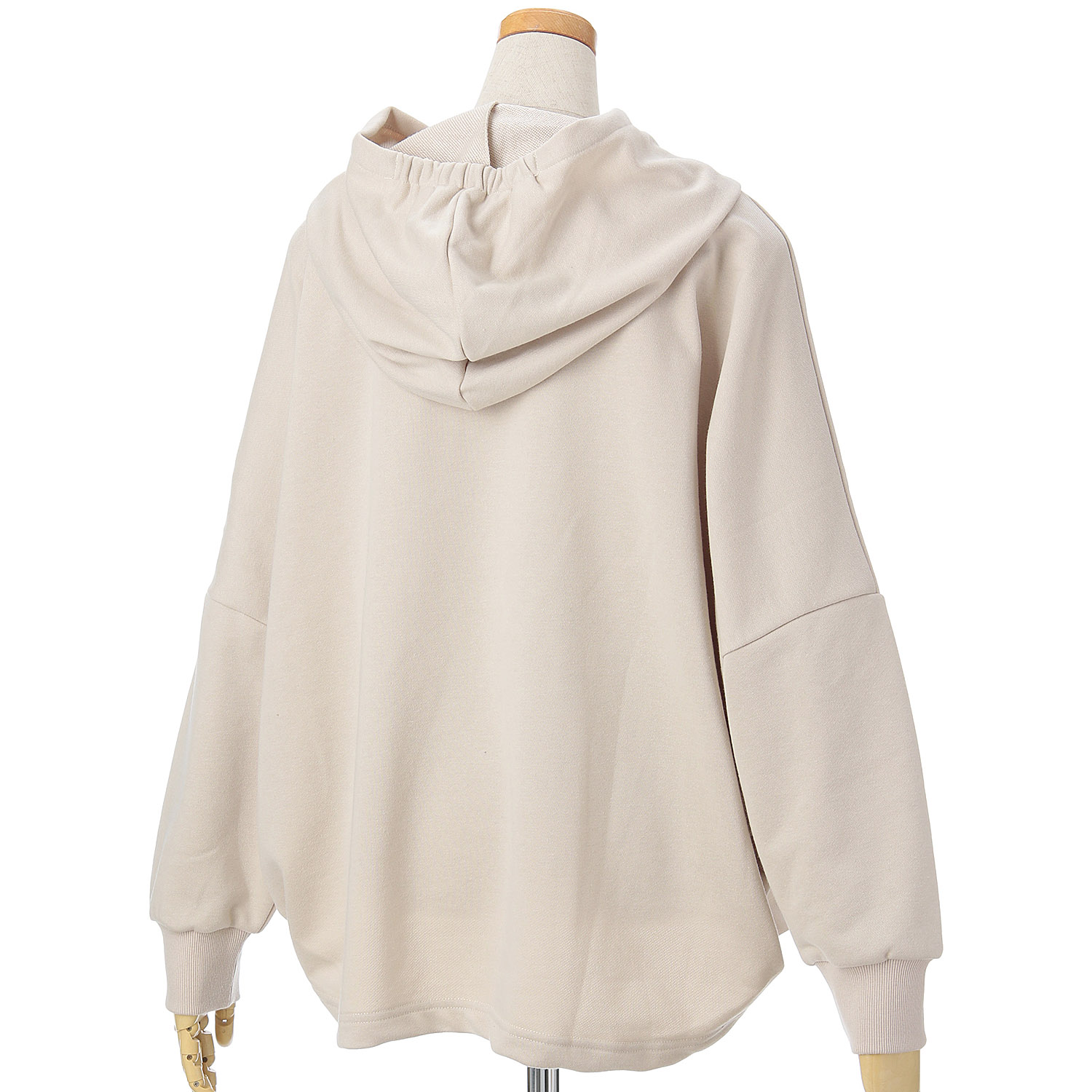 le colis  TC裏毛ドルマンフードZIPパーカー - 画像8