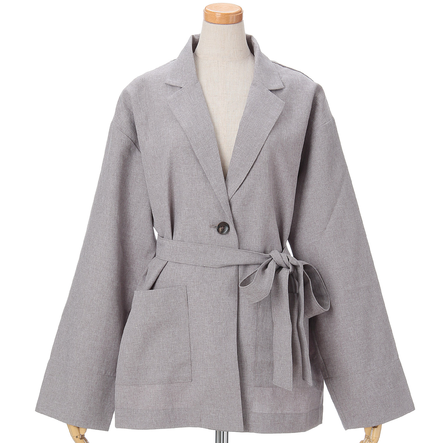 【Insta Live】MAFRAIS 麻ライクベルト付きジャケット - 画像6