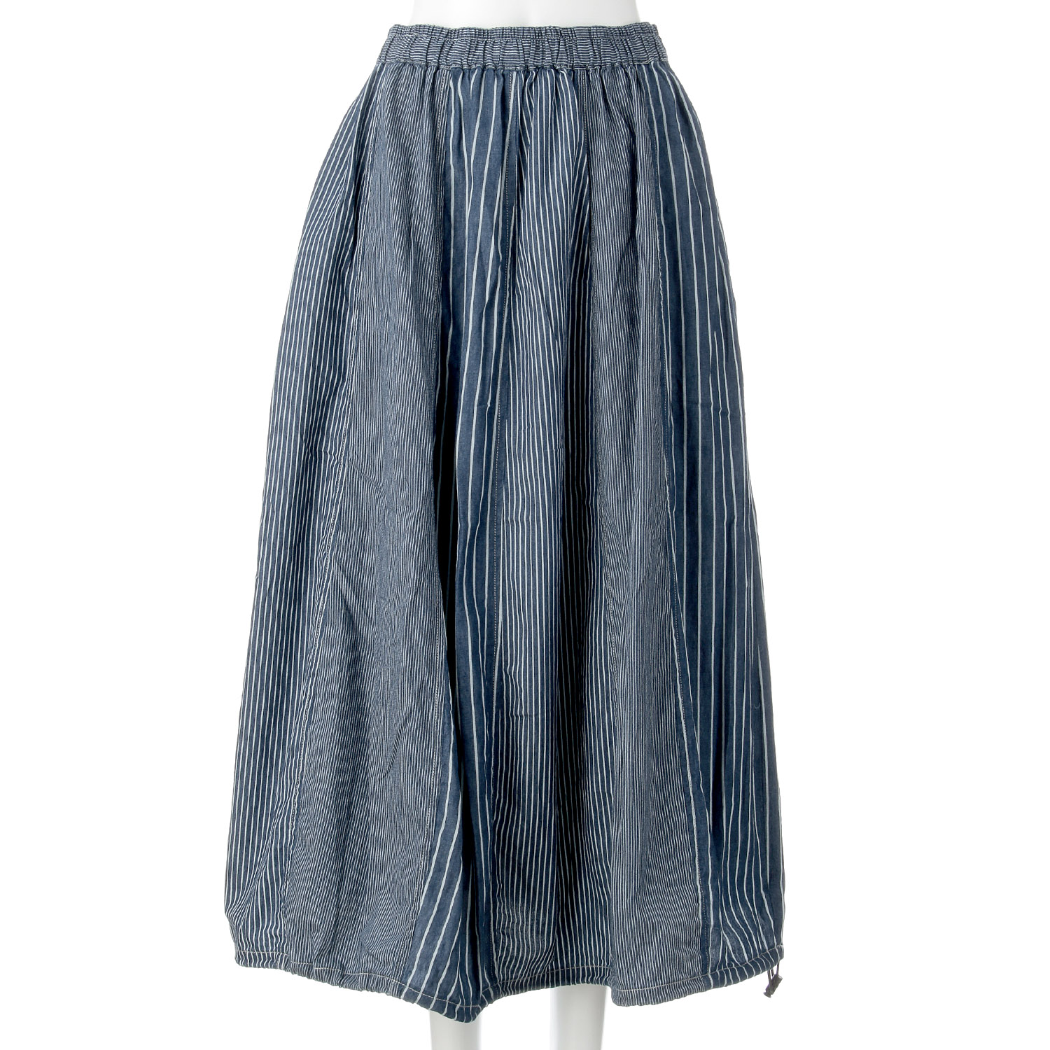 GENTIL ストライプデニムコクーンスカート - 画像2