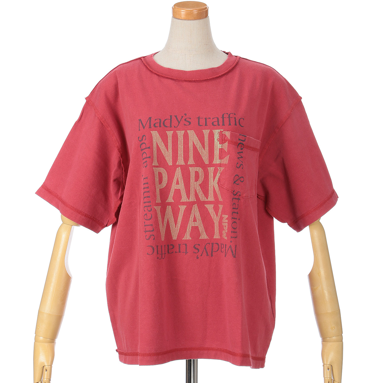 GENTIL リメイク風胸ポケロゴTee - 画像3