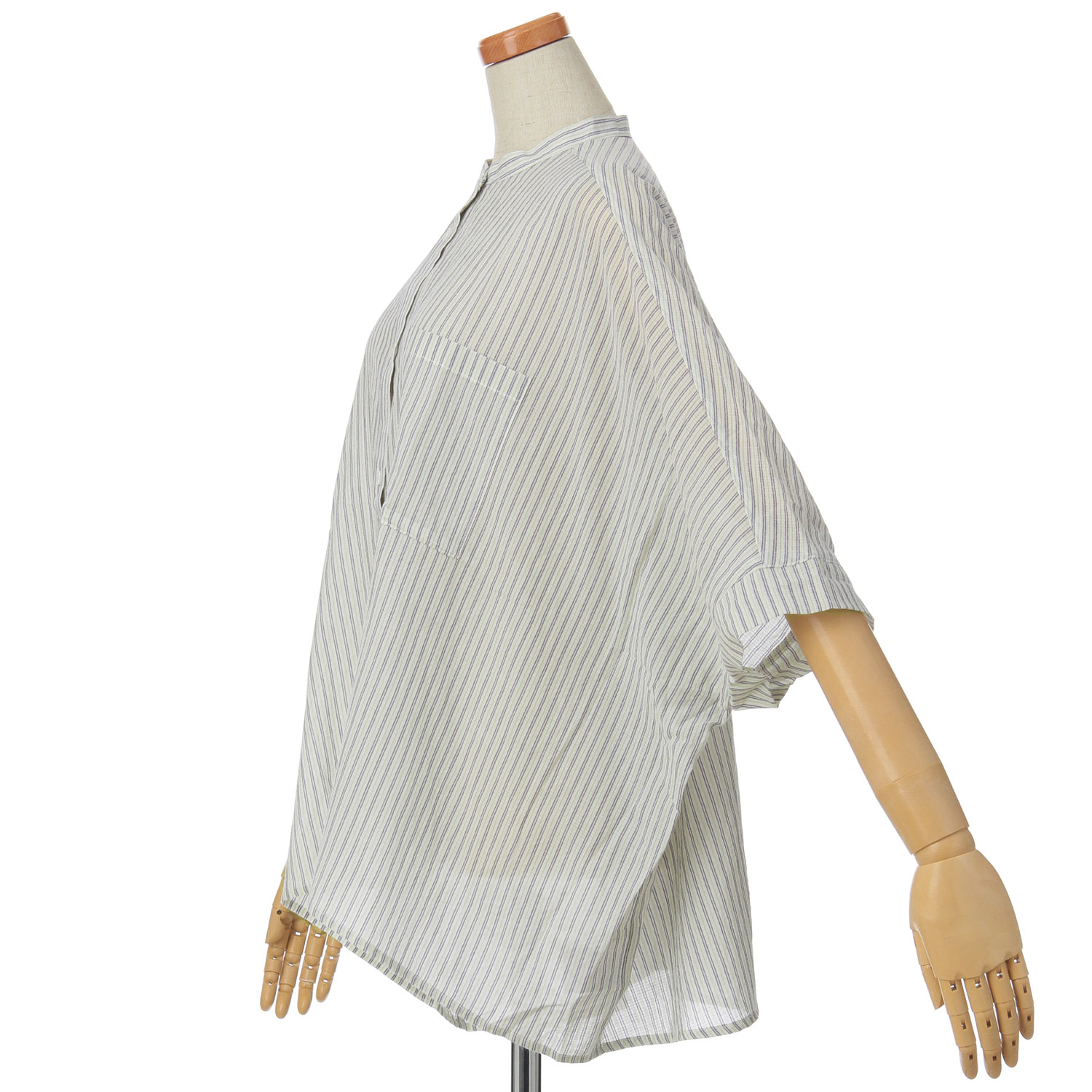 le colis ラティスボイルドルマンシャツ5分袖 - 画像4