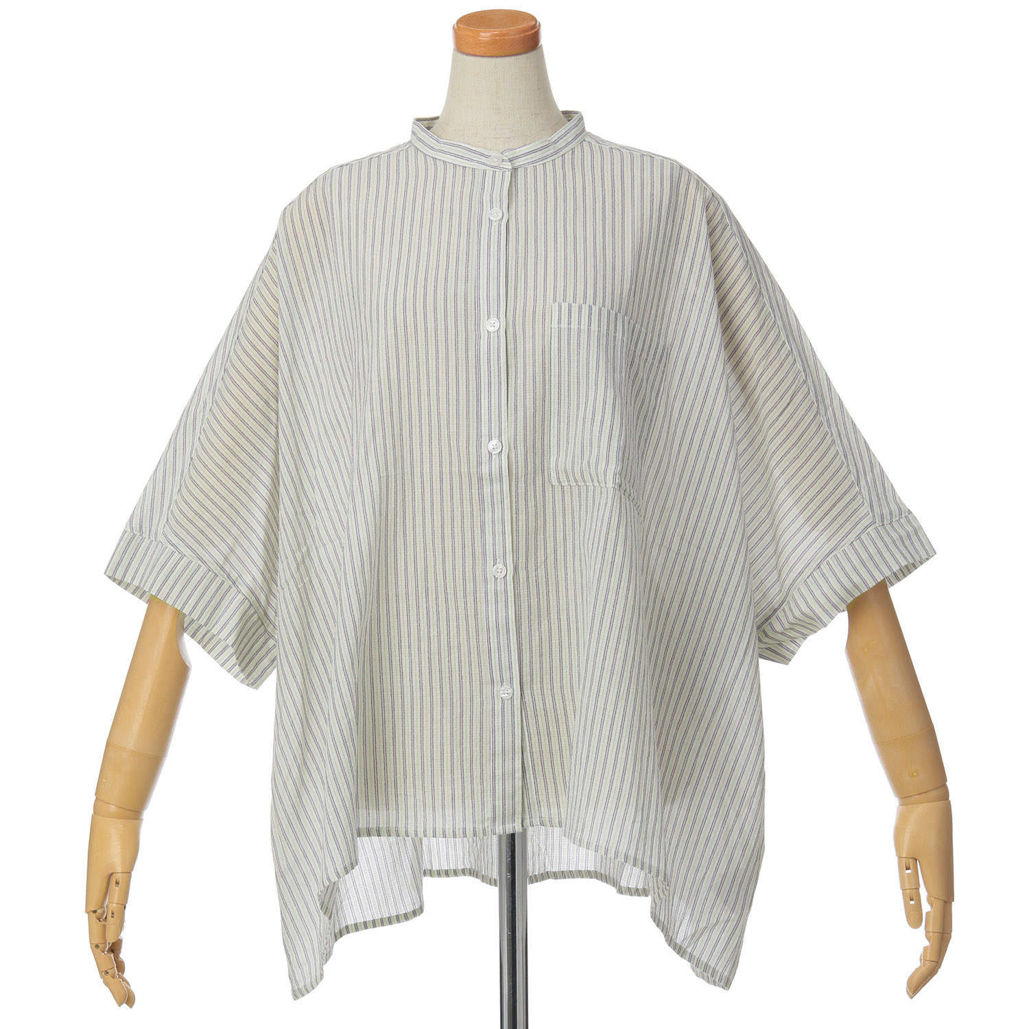 le colis ラティスボイルドルマンシャツ5分袖