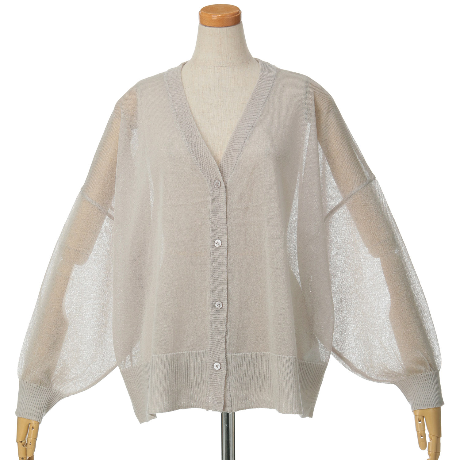 le colis シャリシャリシアーロゴ刺繍ワイドカーデ - 画像2