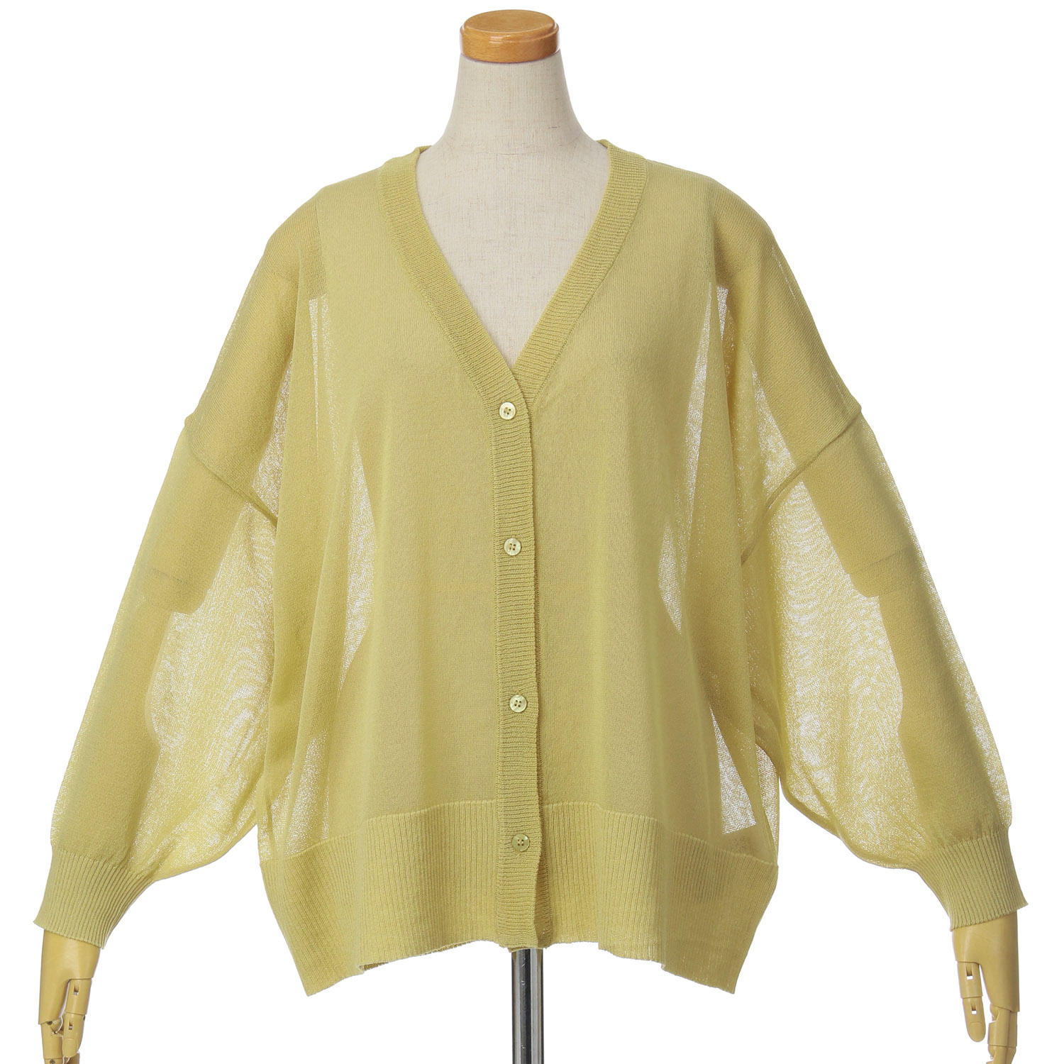 le colis シャリシャリシアーロゴ刺繍ワイドカーデ