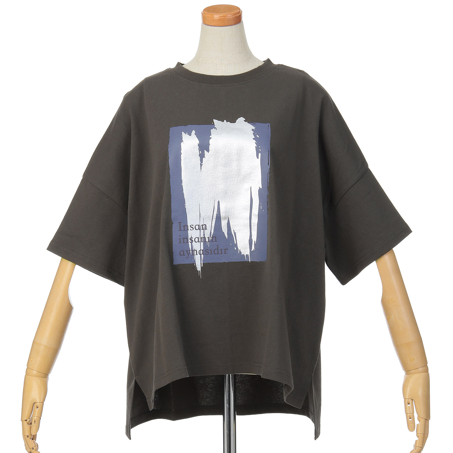 le colis ドライタッチ天竺箔プリントロゴTEE - 画像2