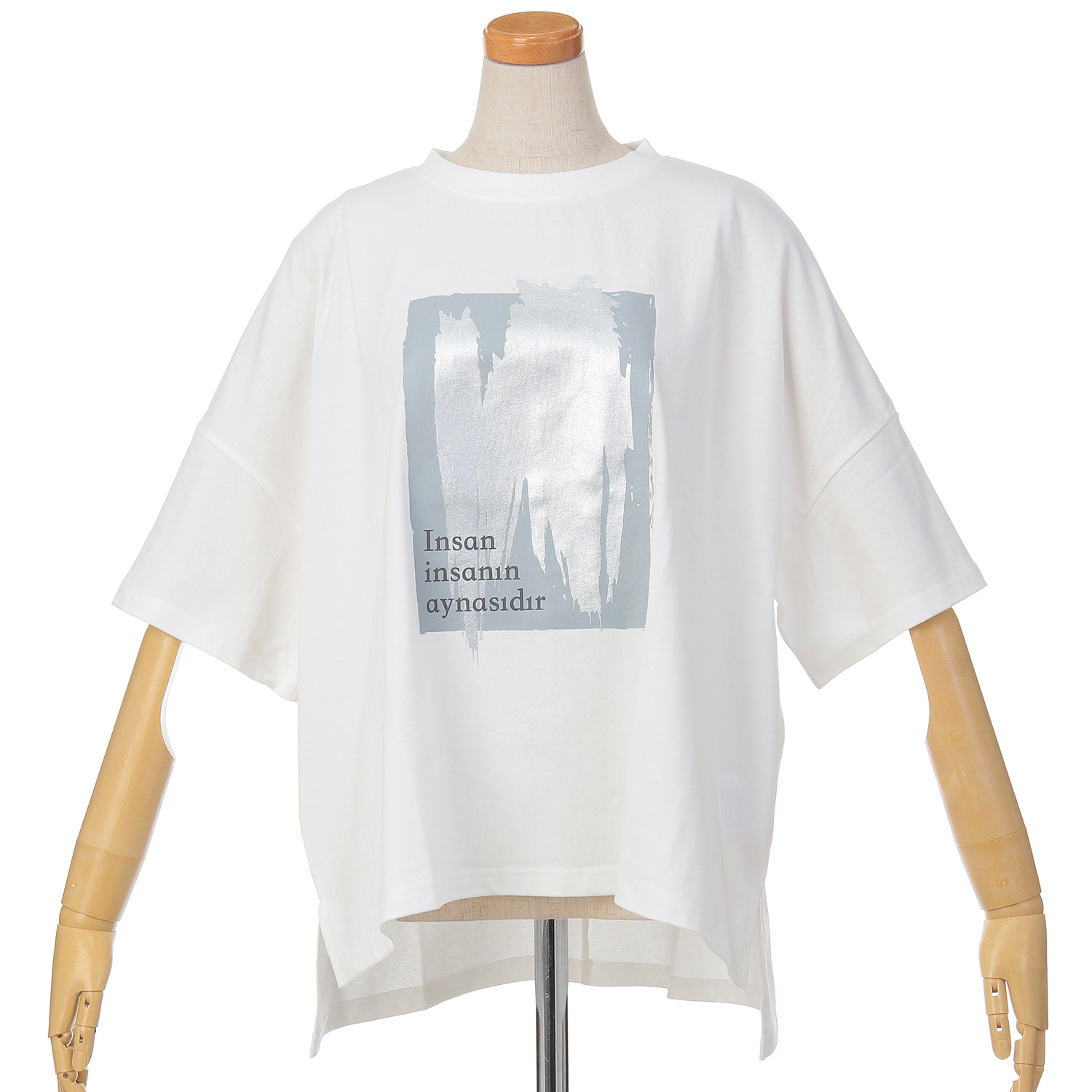 le colis ドライタッチ天竺箔プリントロゴTEE - 画像1