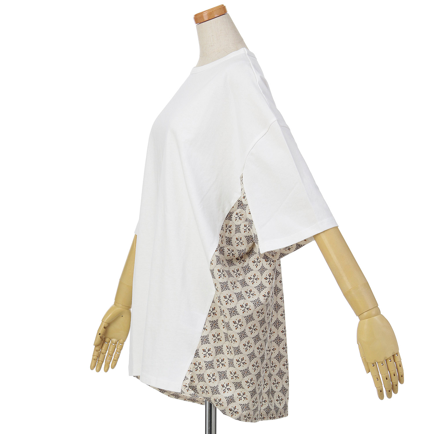 le colis ドライタッチ天竺後ろ切替えTEE6分袖 - 画像4