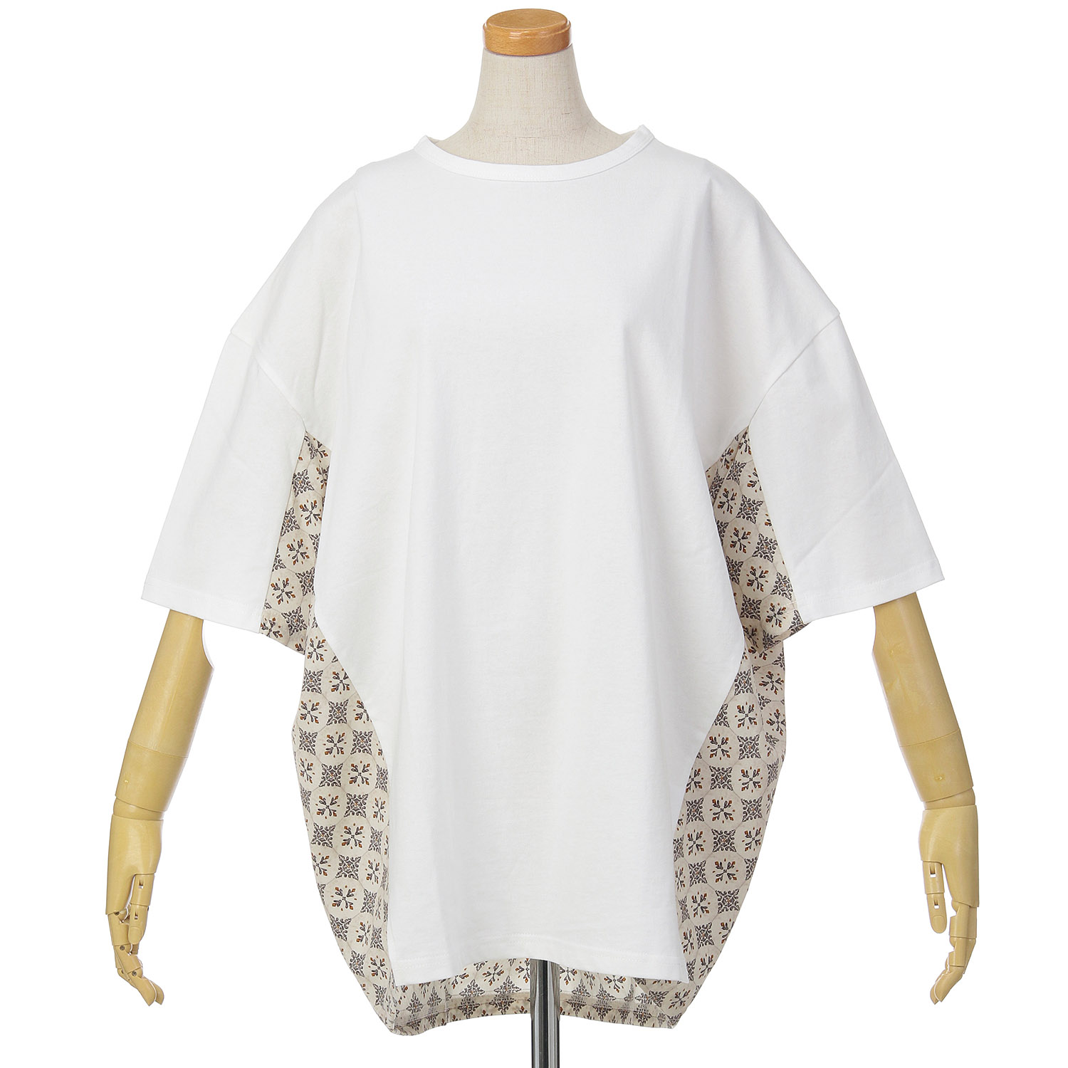 le colis ドライタッチ天竺後ろ切替えTEE6分袖 - 画像1