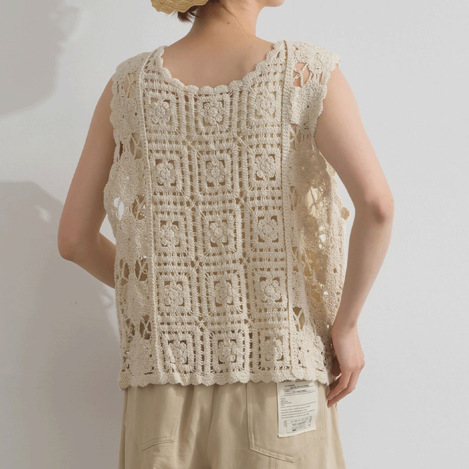 【ETONET限定】 iriey クロシェモチーフ2WAYベスト - 画像12