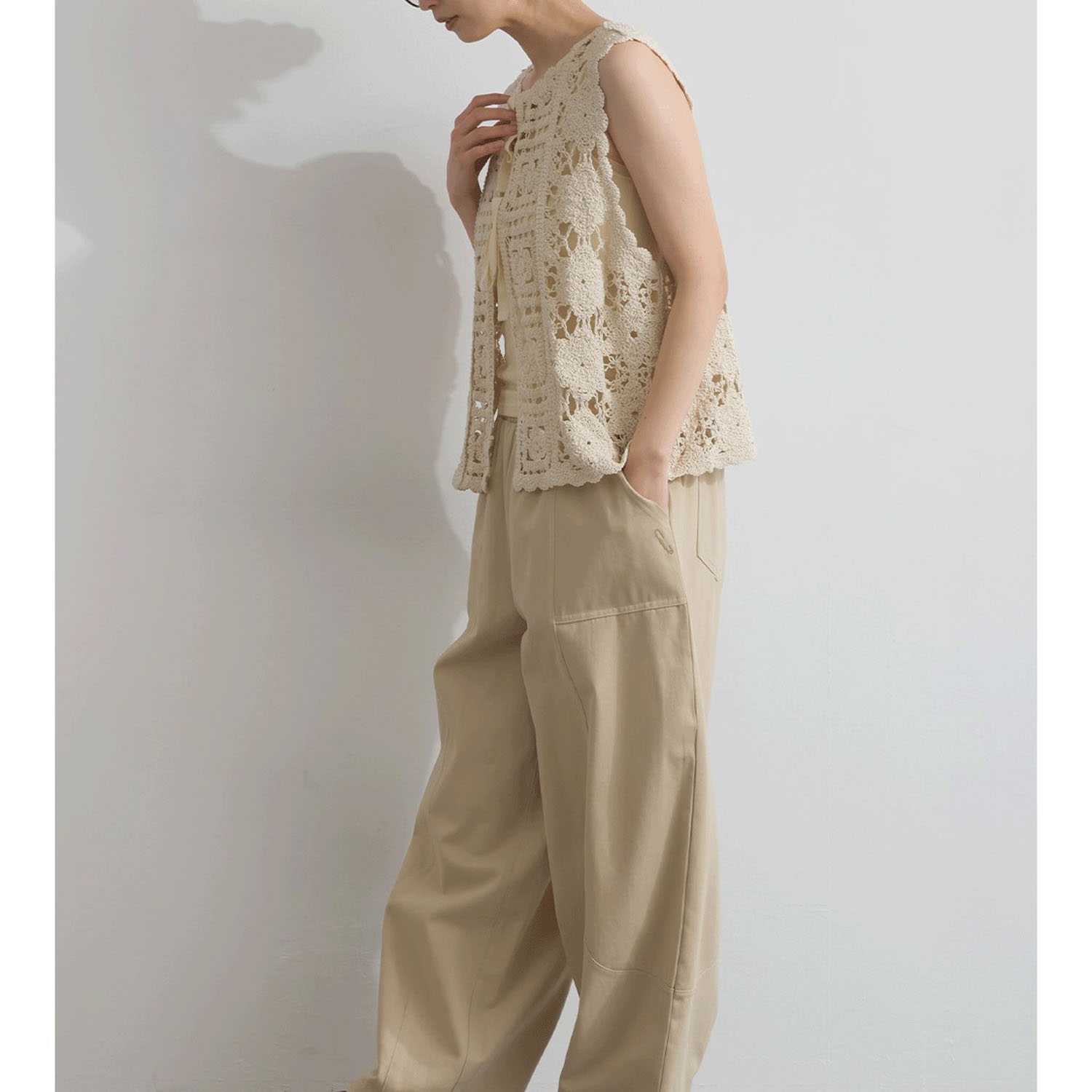 【ETONET限定】 iriey クロシェモチーフ2WAYベスト - 画像14