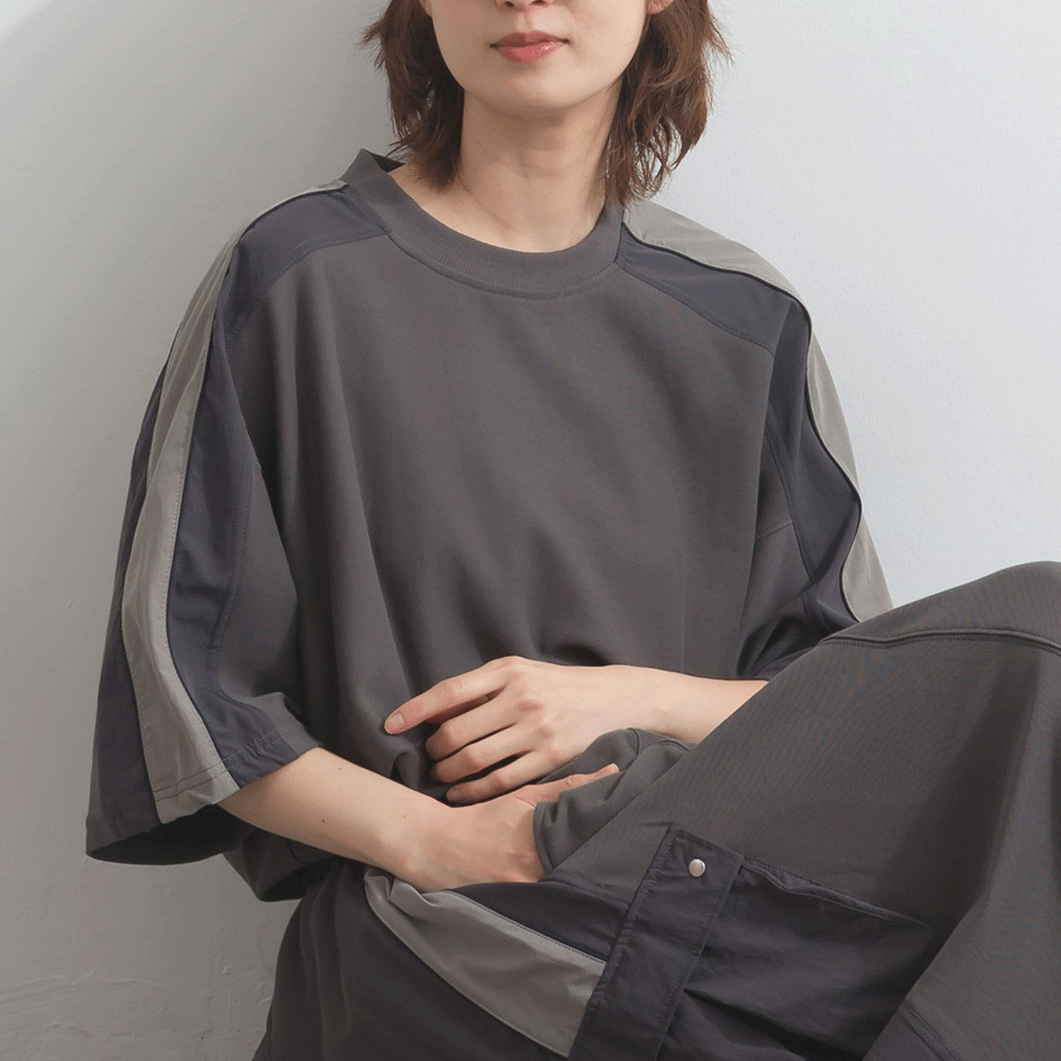 【ETONET限定】 iriey 配色ラインプルオーバー - 画像1