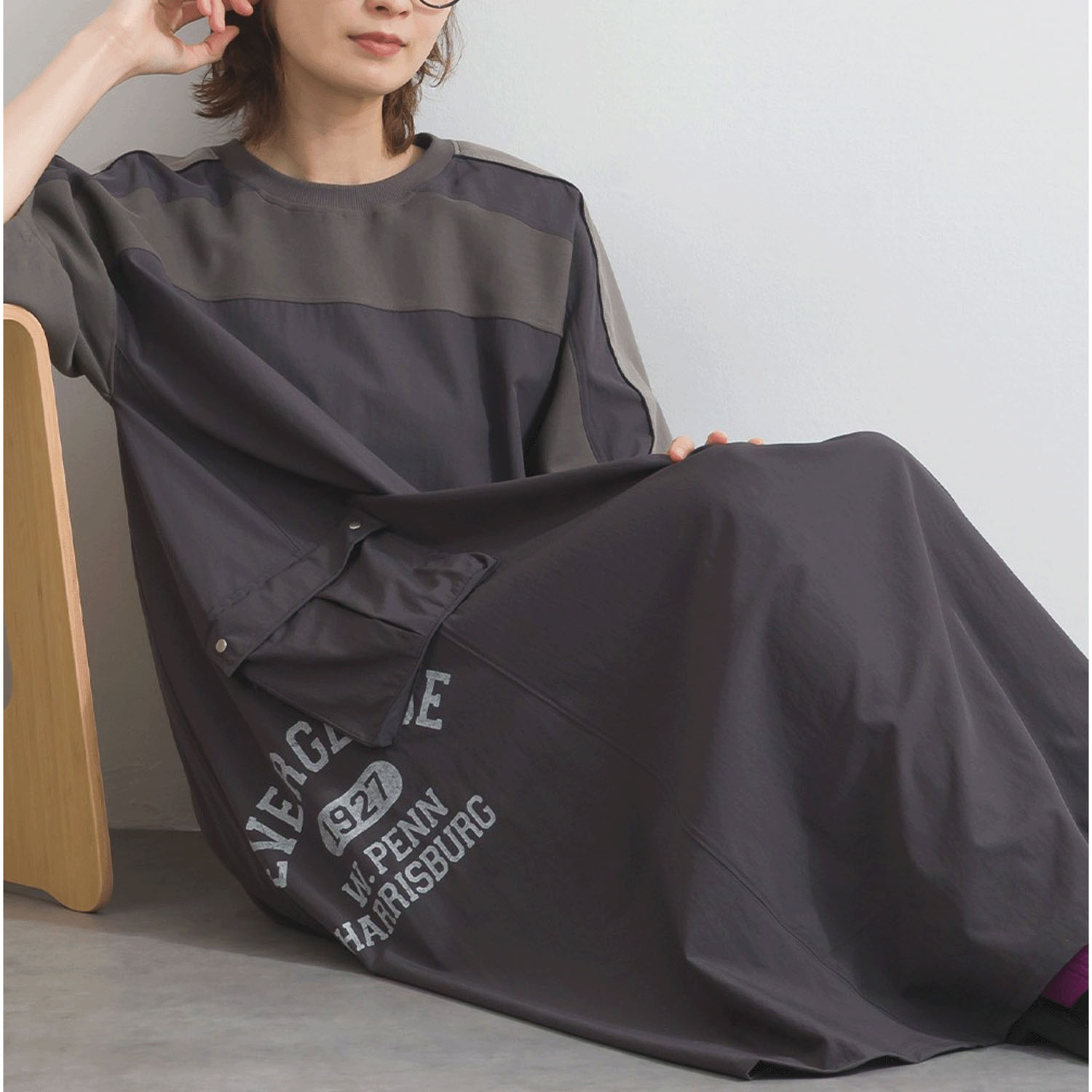 【ETONET限定】 iriey 配色ラインワンピース - 画像2