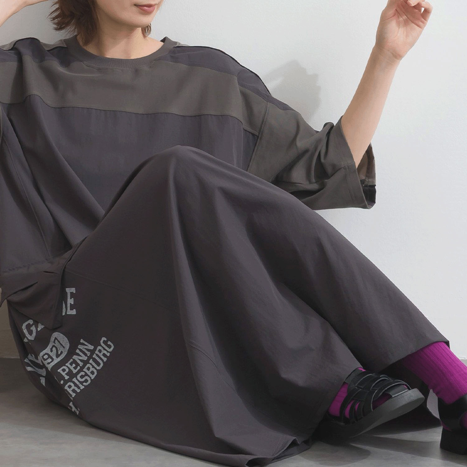 【ETONET限定】 iriey 配色ラインワンピース - 画像7