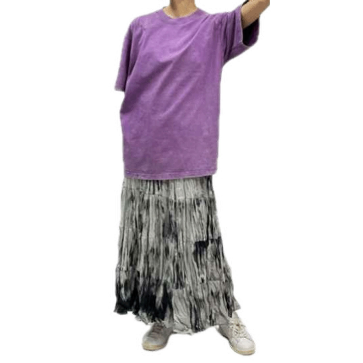 GENTIL タイダイプリント クリンクル加工スカート - 画像5