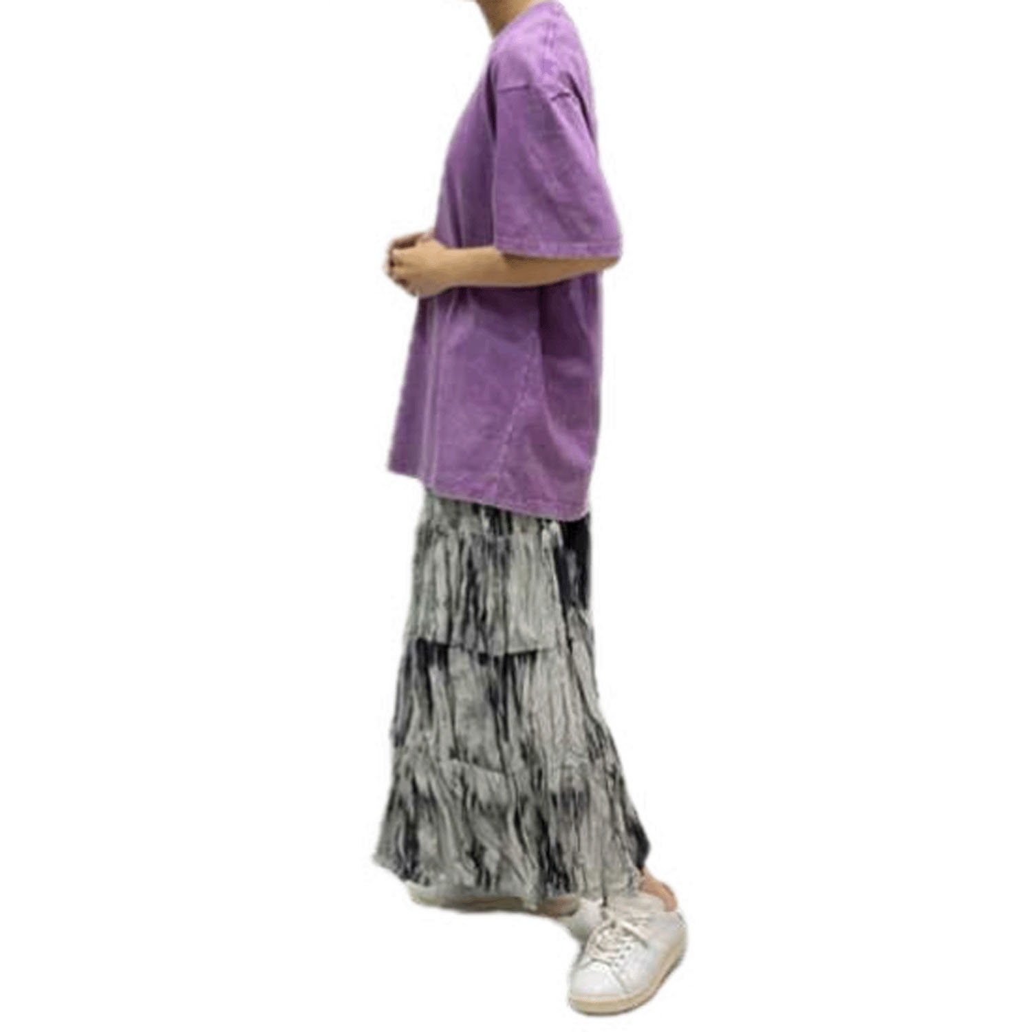 GENTIL タイダイプリント クリンクル加工スカート - 画像6