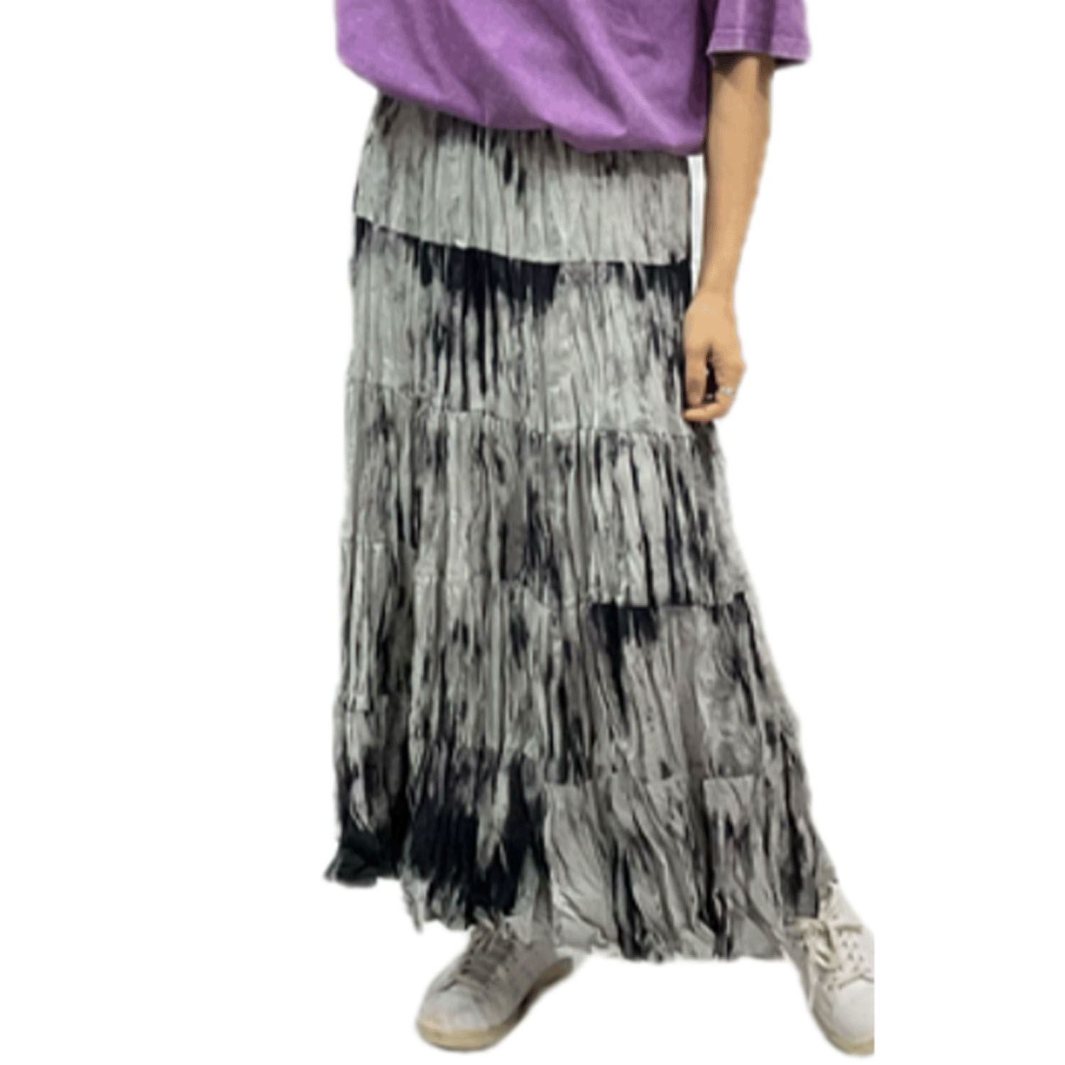 GENTIL タイダイプリント クリンクル加工スカート - 画像1