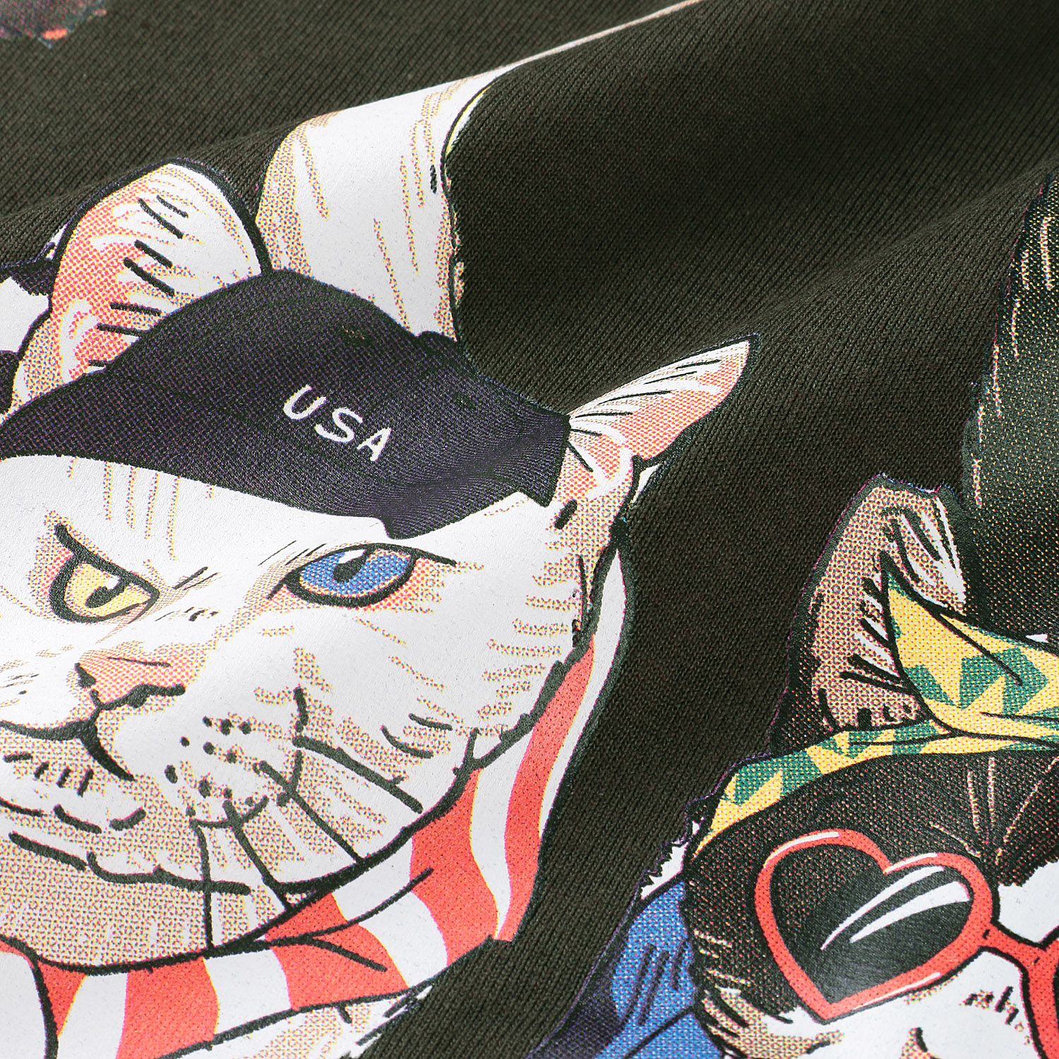 【LLサイズ、新色追加】【Insta Live】CORISCO Animal Village 前後プリントネコTシャツ - 画像28