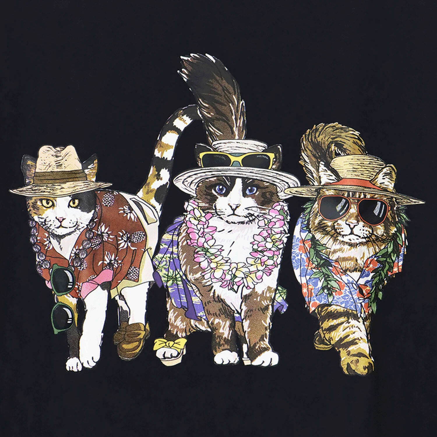 【Insta Live】【ETONET限定】CORISCO Animal Village 前後プリントネコTシャツ リゾート - 画像11