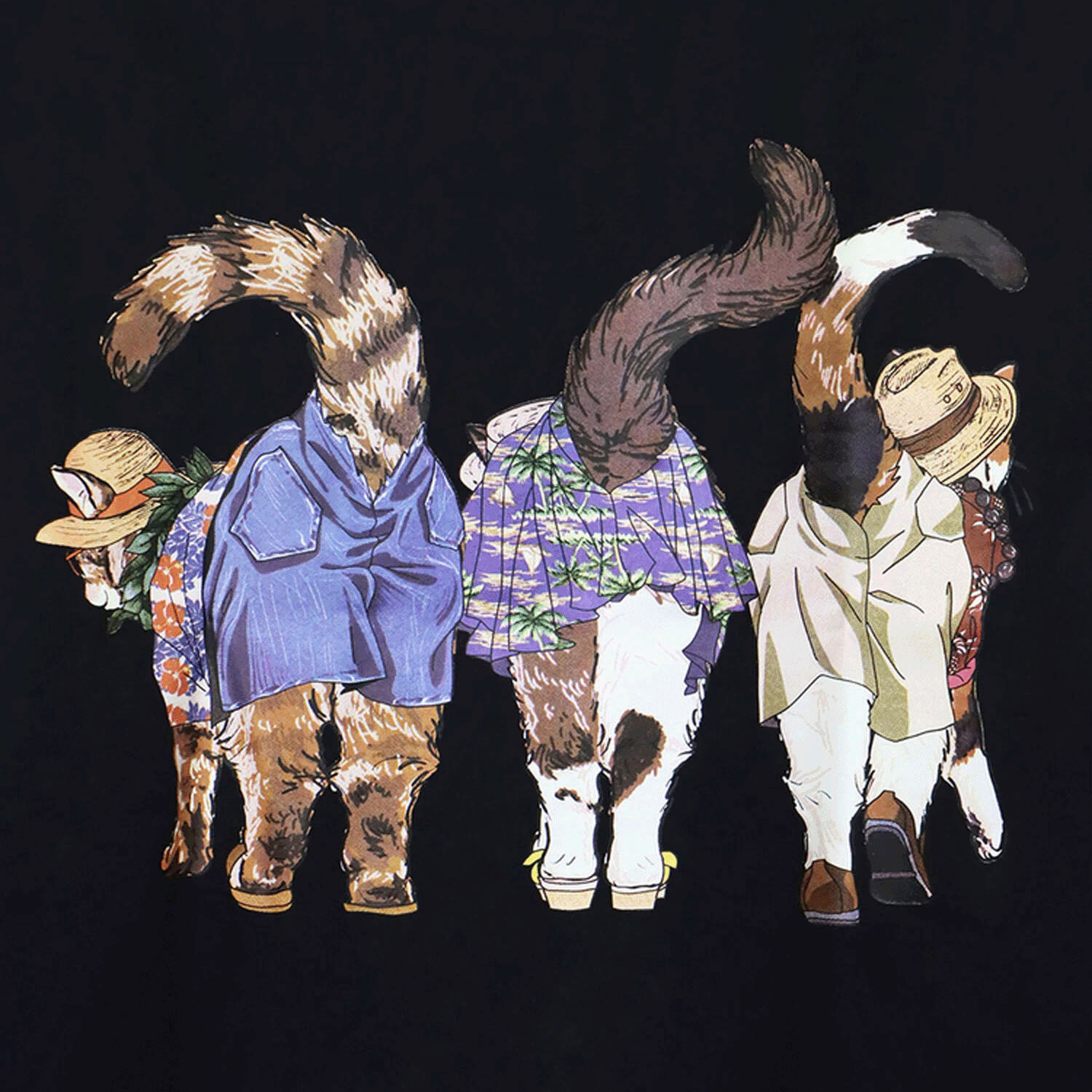 【Insta Live】【ETONET限定】CORISCO Animal Village 前後プリントネコTシャツ リゾート - 画像12