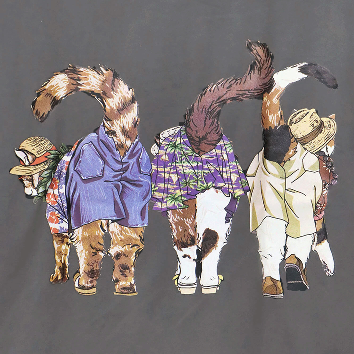 【Insta Live】【ETONET限定】CORISCO Animal Village 前後プリントネコTシャツ リゾート - 画像7