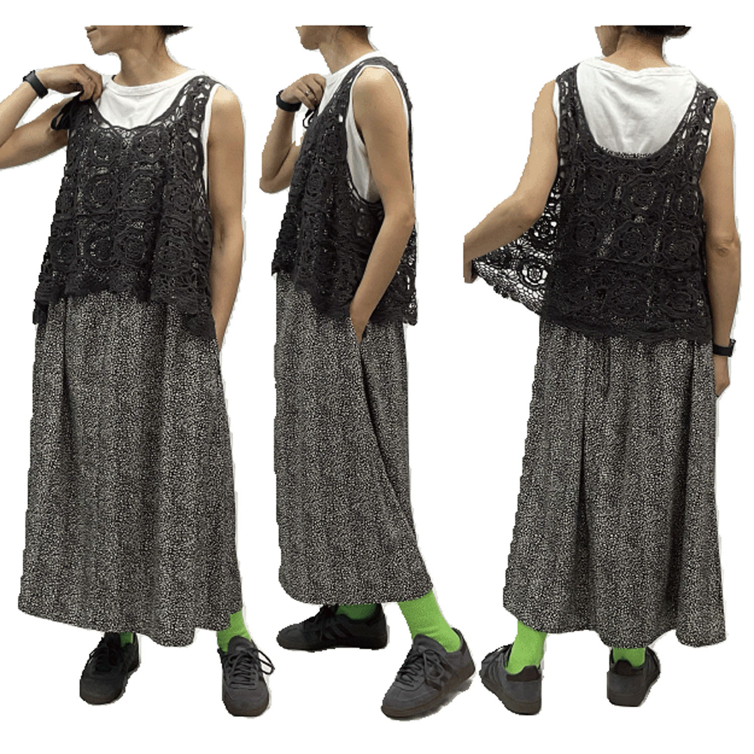 【InstaLive】GENTIL デニムと小花柄の前後2WAYジャンスカ - 画像5