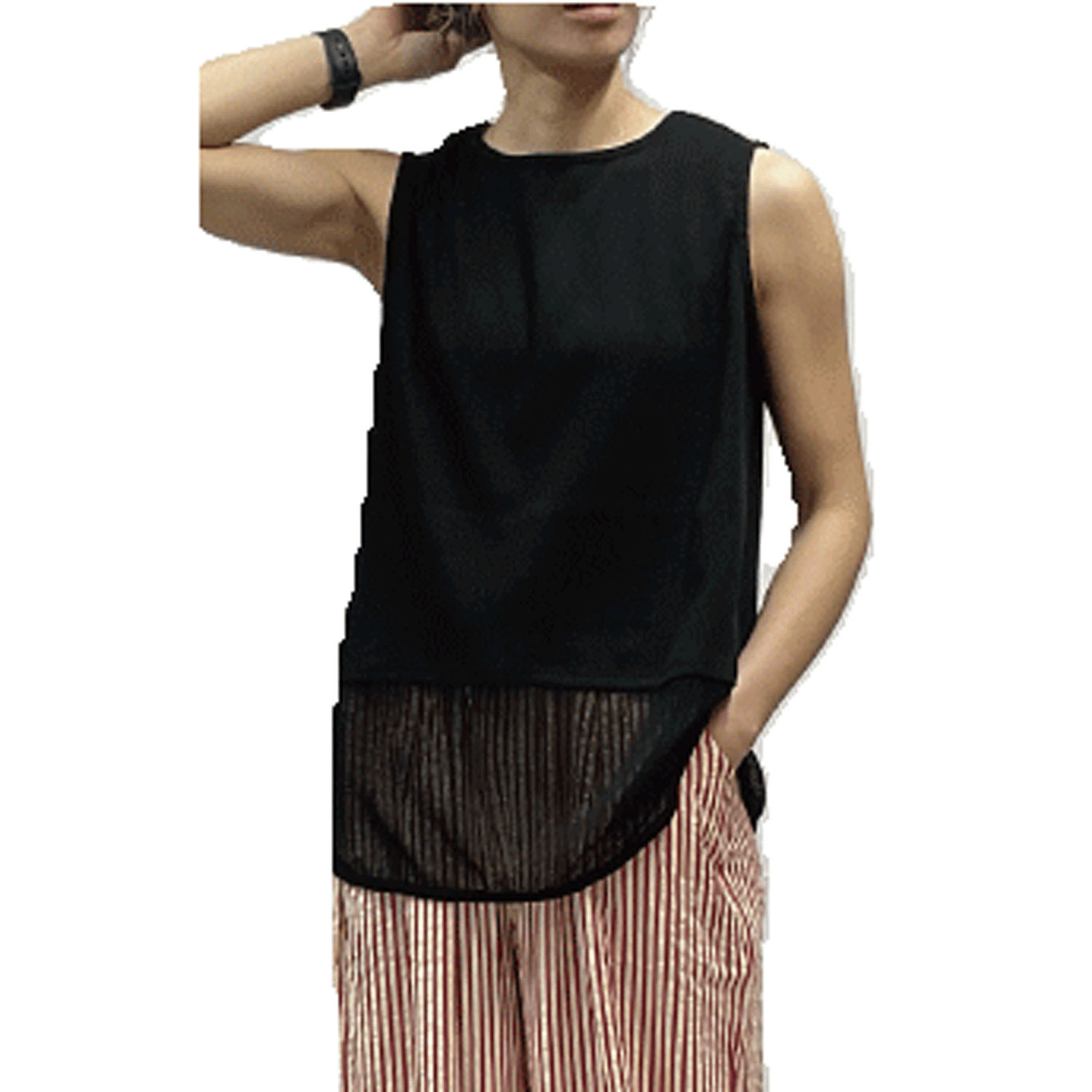 GENTIL メッシュ切替テレコタンク - 画像1