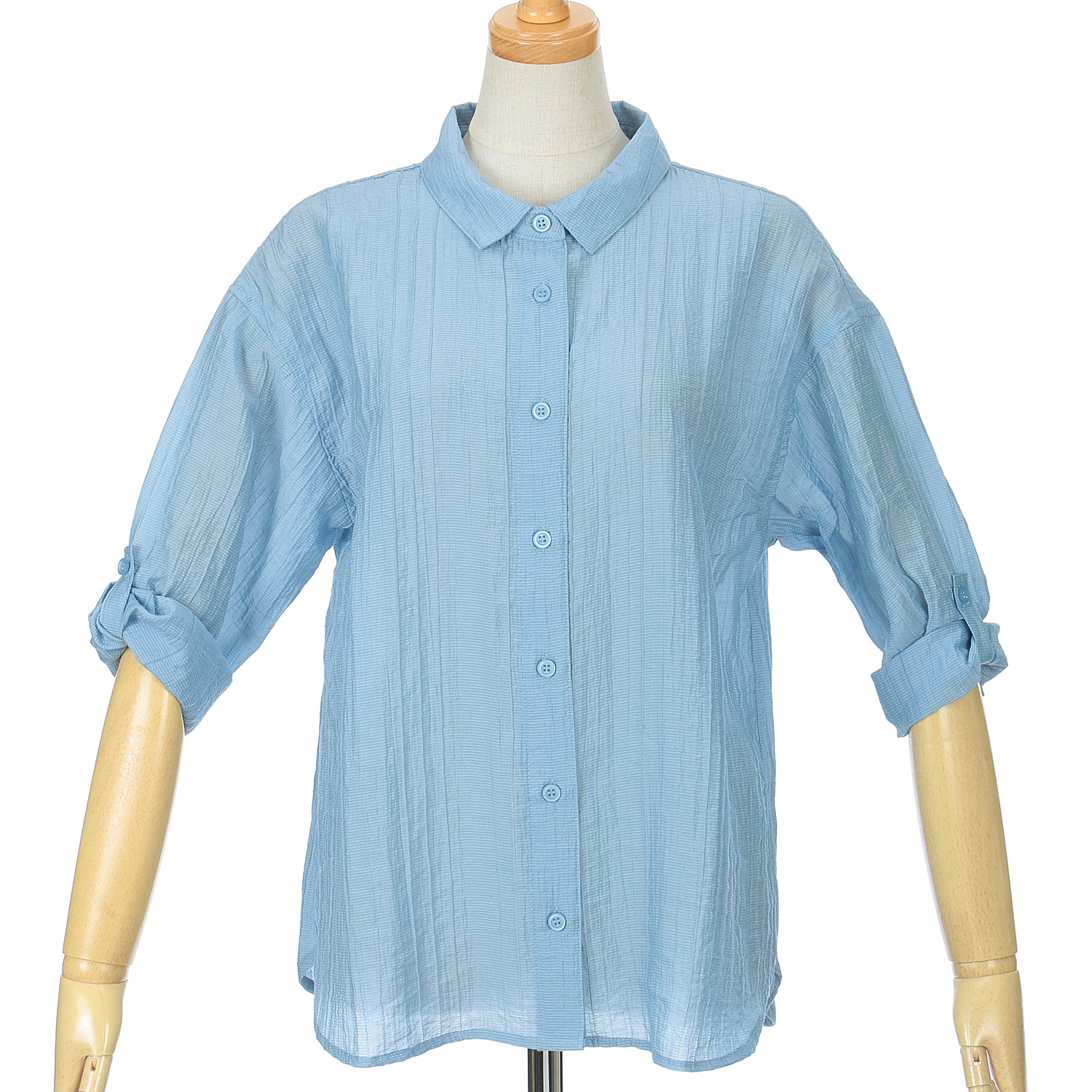 embelge ピンタック5分袖ブラウス - 画像3