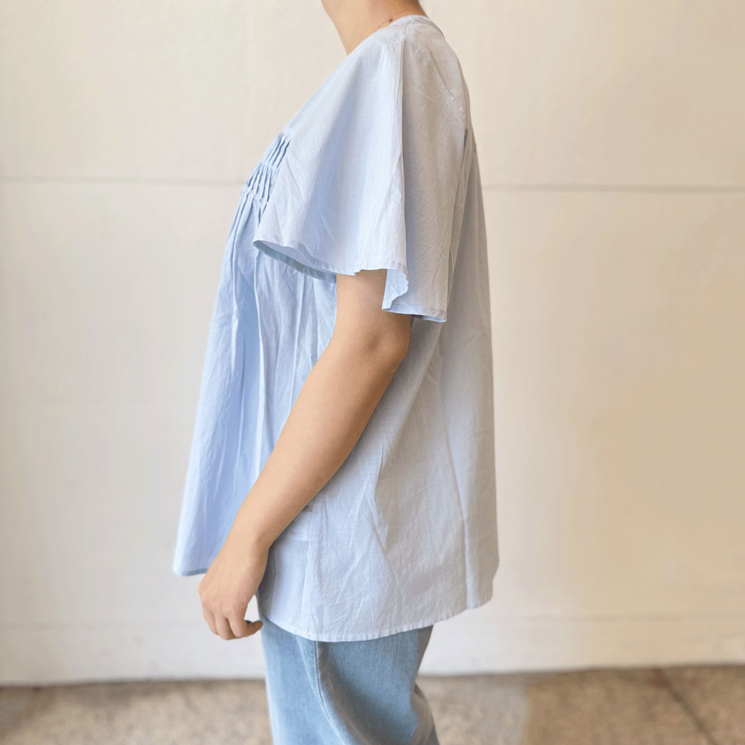 flip flow ピンタックフレンチ袖ブラウス - 画像6