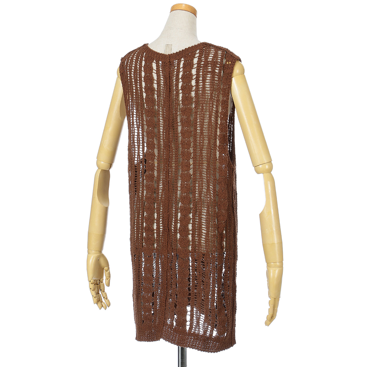 【Insta Live】GENTIL かぎ針編み風ロングベスト - 画像7