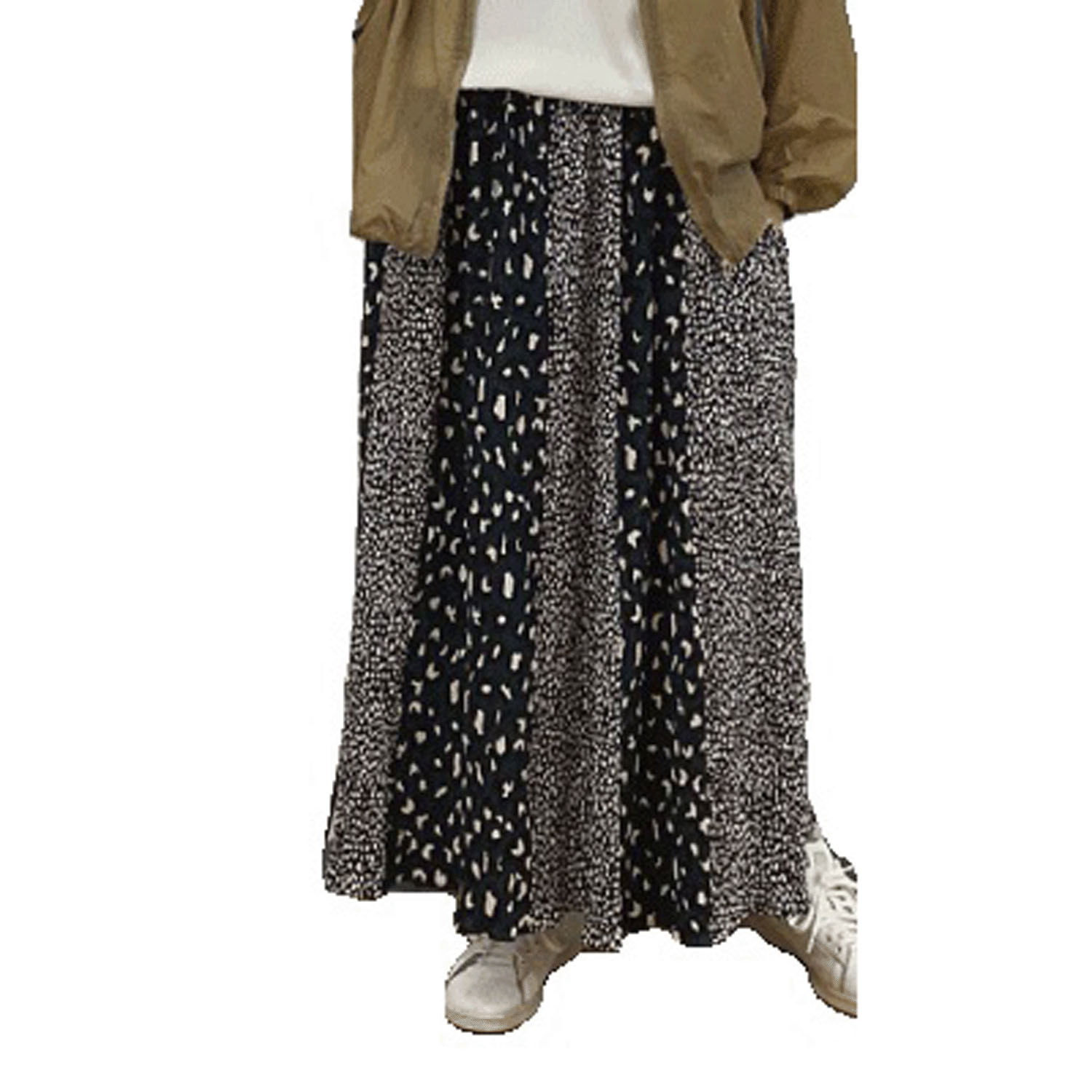 【Insta Live】GENTIL レオパード柄切替スカート - 画像11