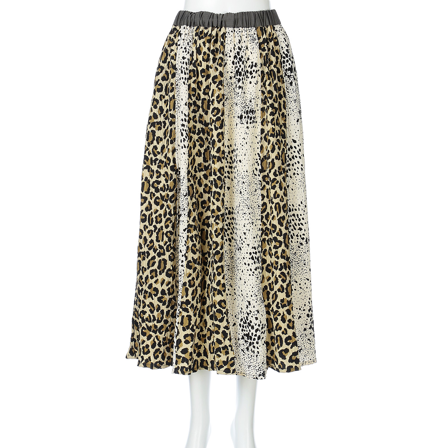 【Insta Live】GENTIL レオパード柄切替スカート - 画像3