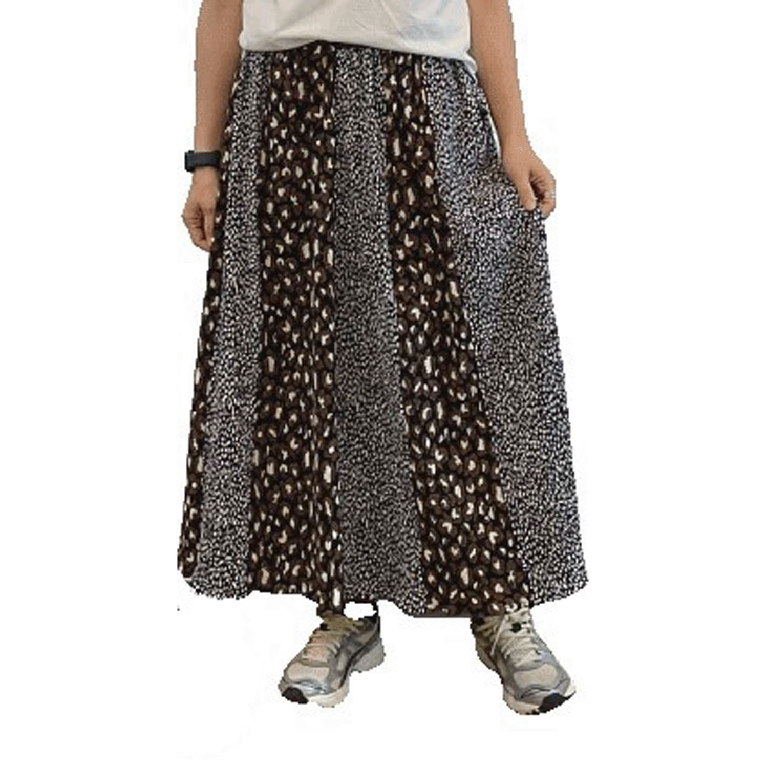 【Insta Live】GENTIL レオパード柄切替スカート - 画像8