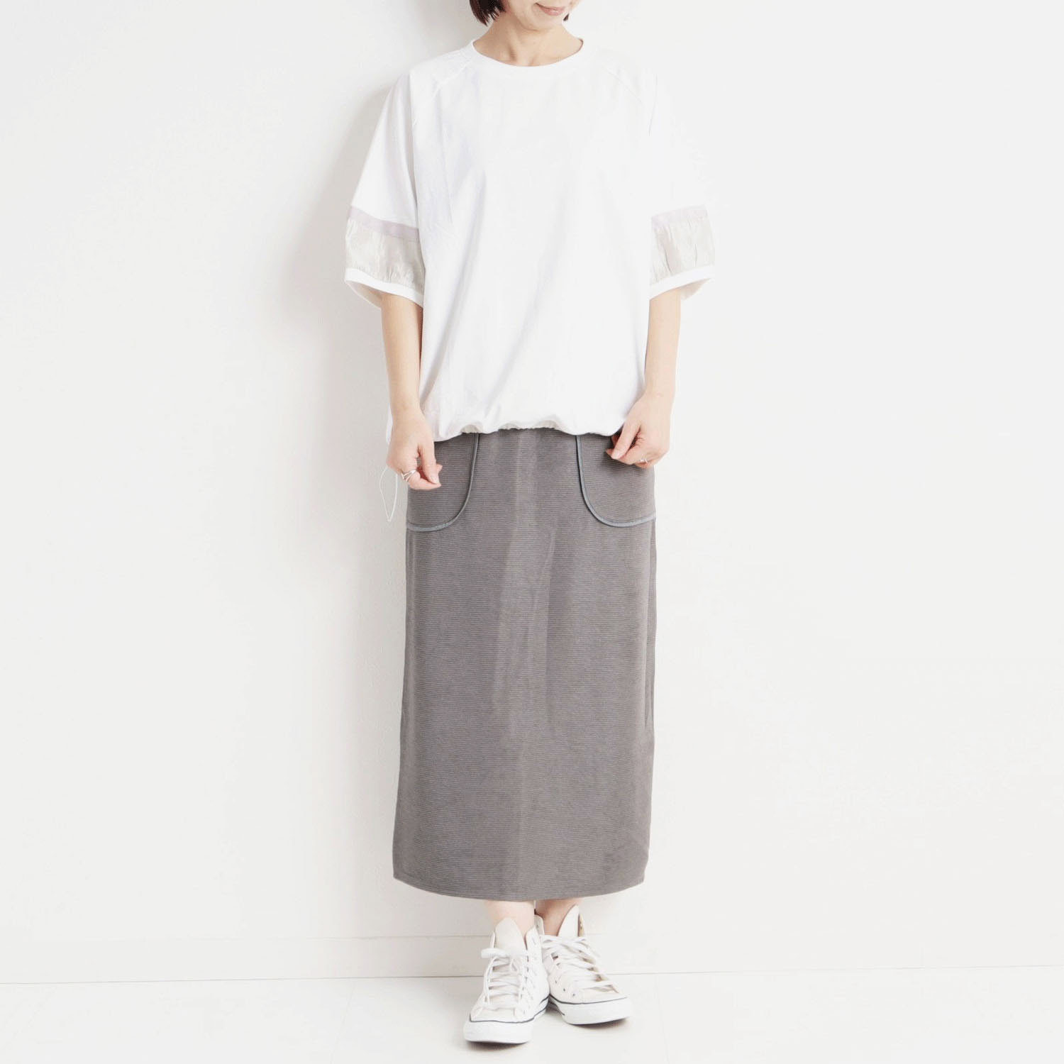 【Insta Live】le colis シャイニーコードナロースカート - 画像3