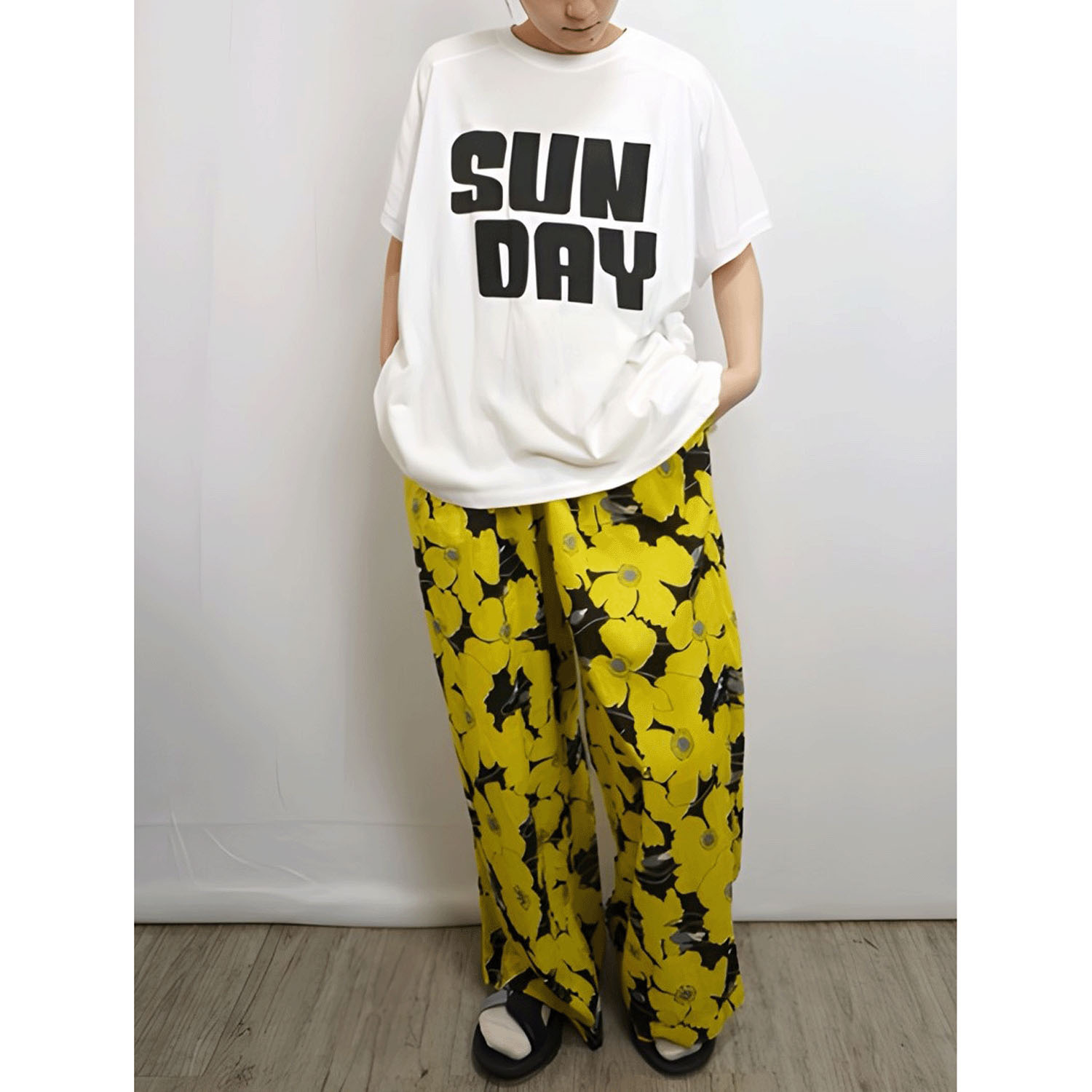 fu－dueka：：変形ワイドロゴプリントTee - 画像5