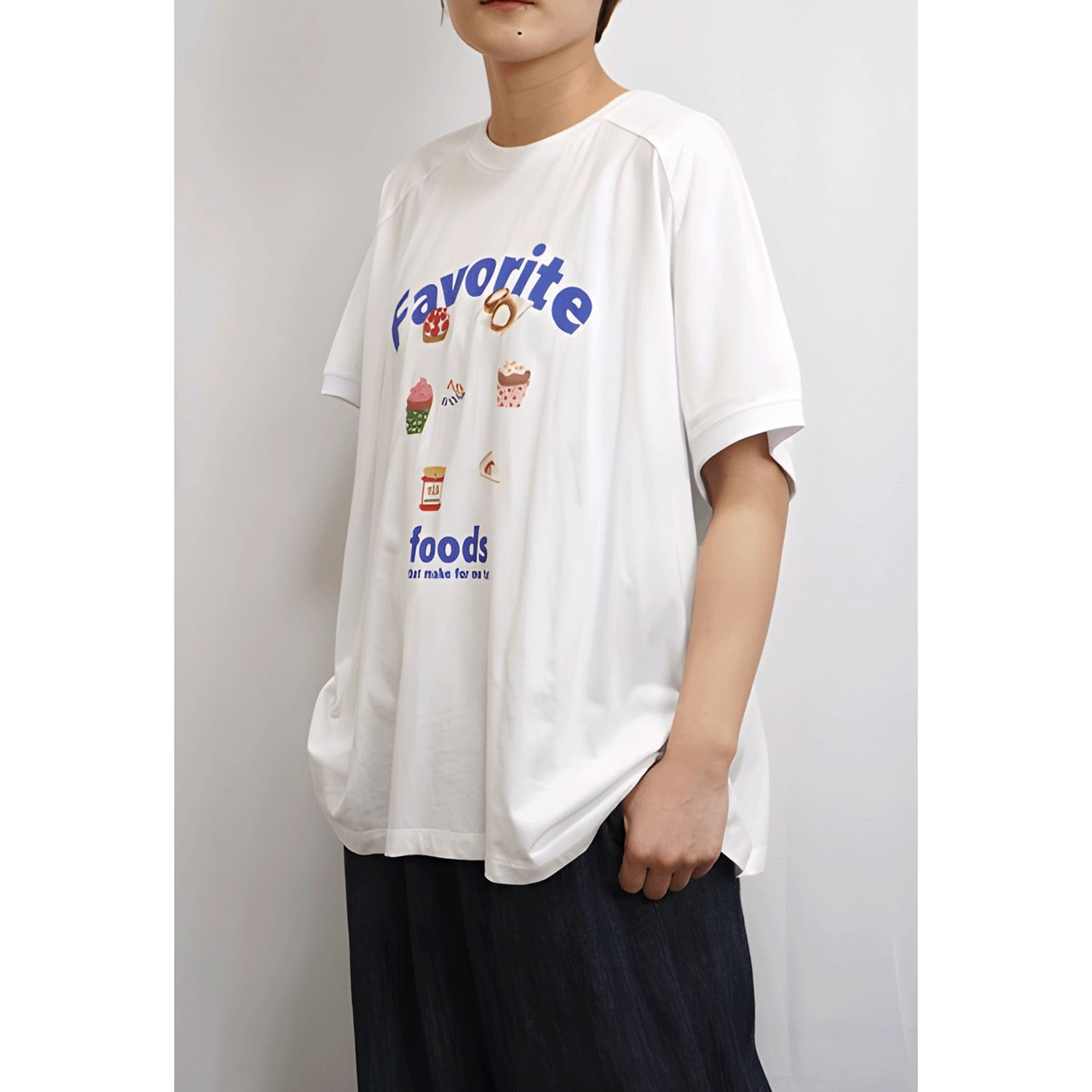 fu－dueka：：変形ワイドプリント花Tee - 画像1