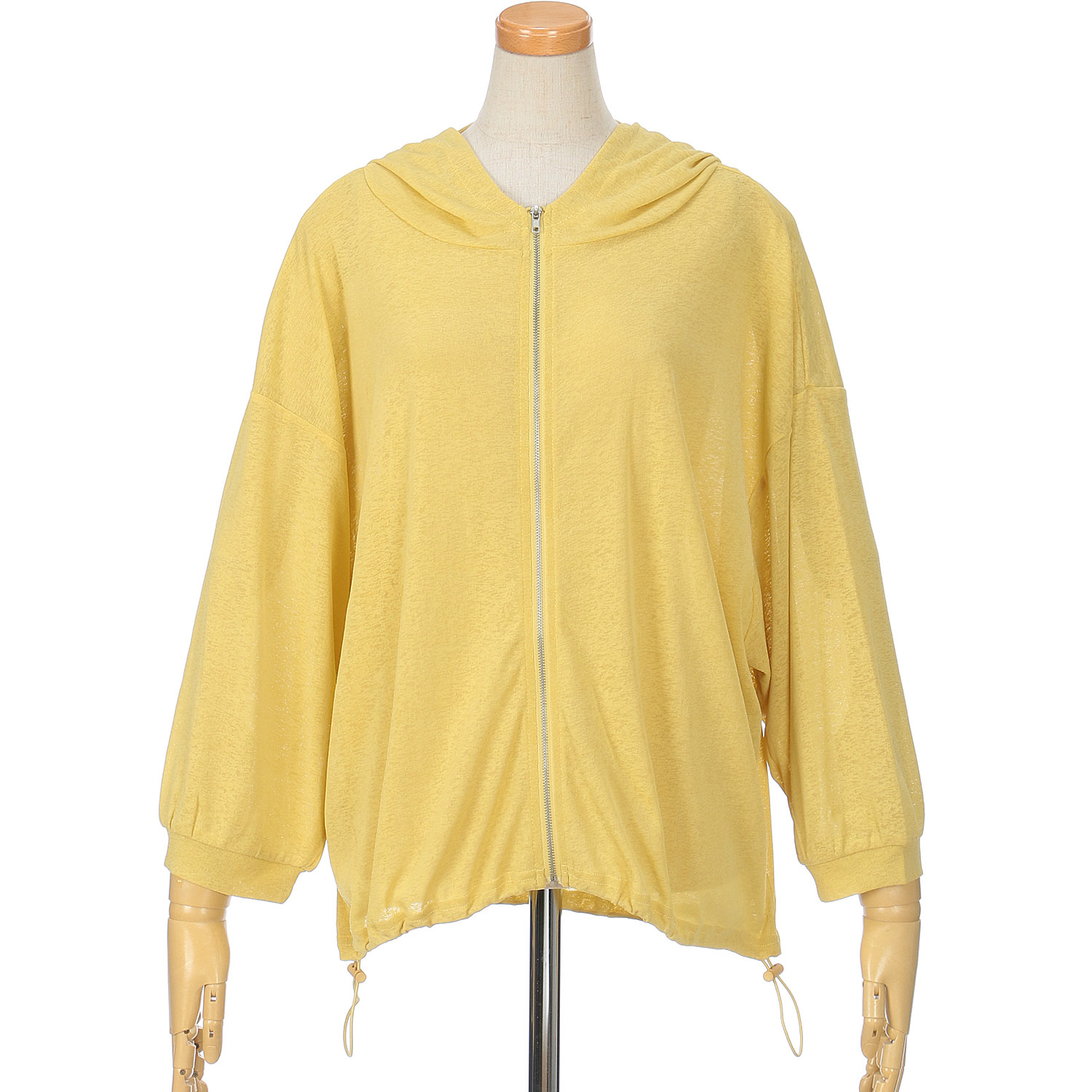 le colis ドルマンギャザーZIPパーカー