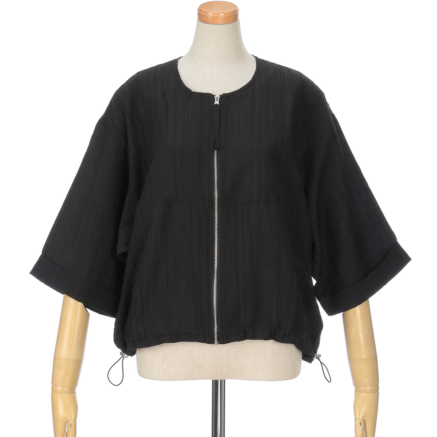 le colis シアークレープZIPブルゾン - 画像2