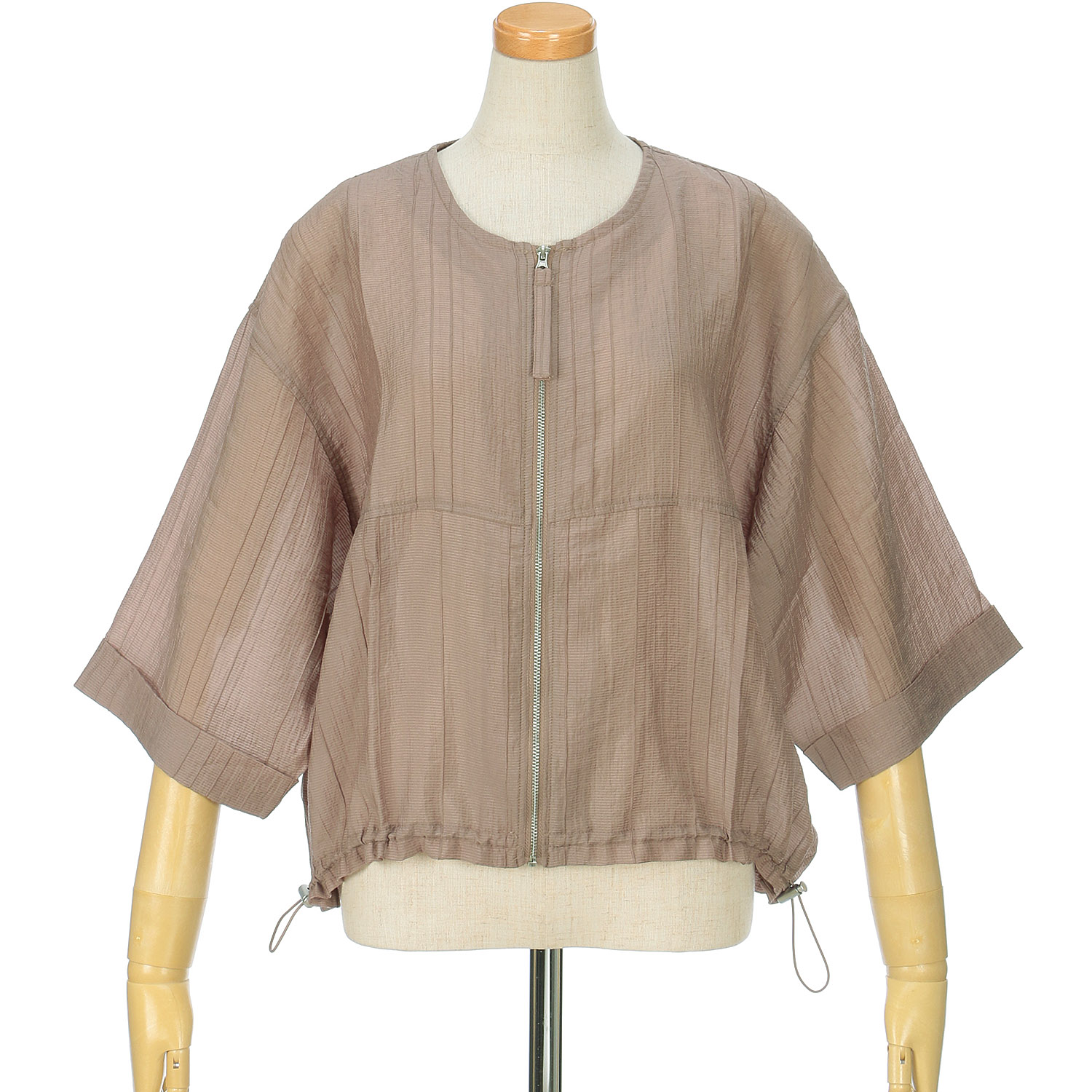 le colis シアークレープZIPブルゾン - 画像3