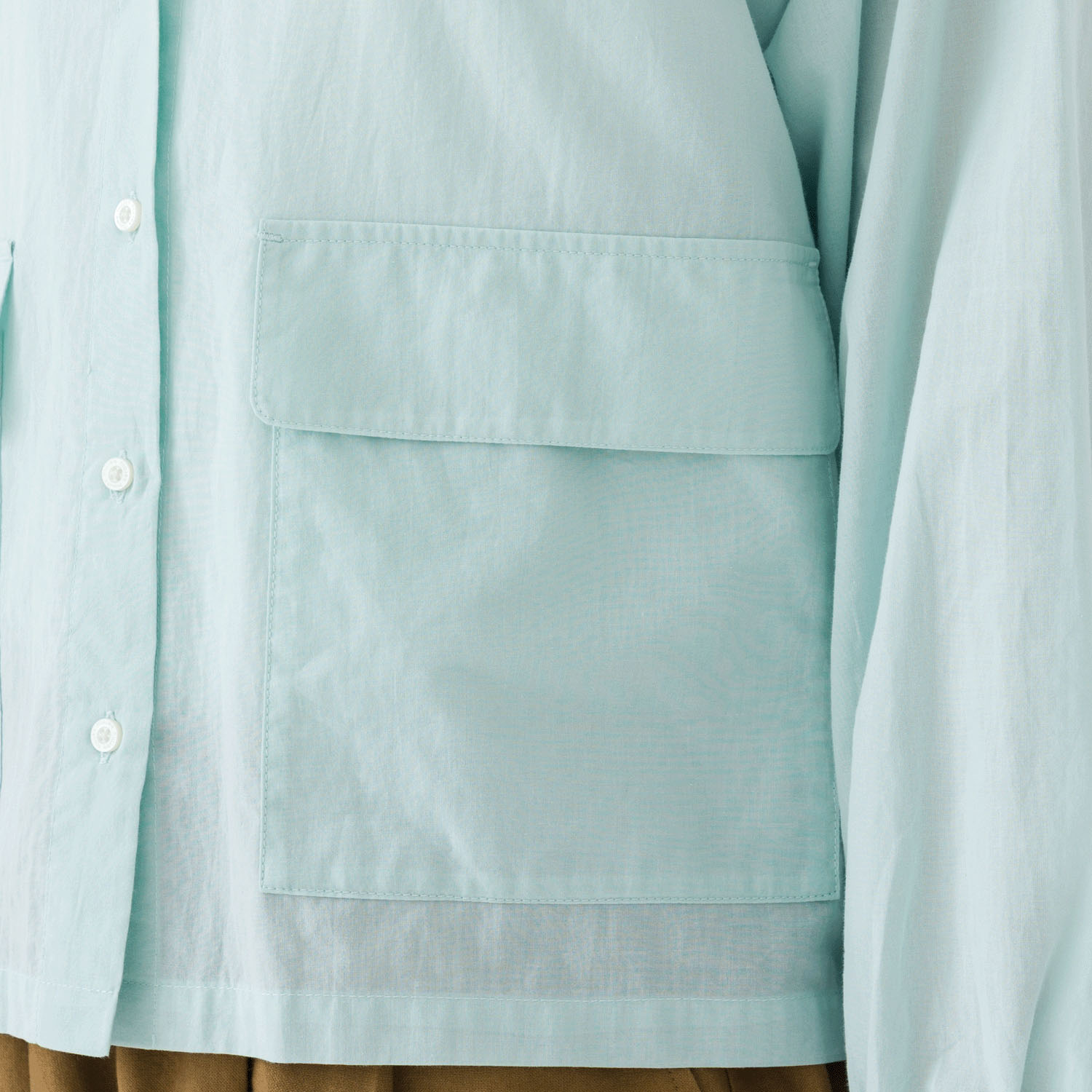 【お取り寄せ】kermu シアーコットンフロントボタンフーデットブラウス - 画像18