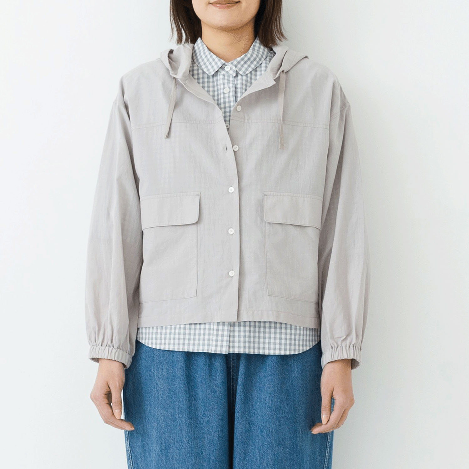 【お取り寄せ】kermu シアーコットンフロントボタンフーデットブラウス - 画像3