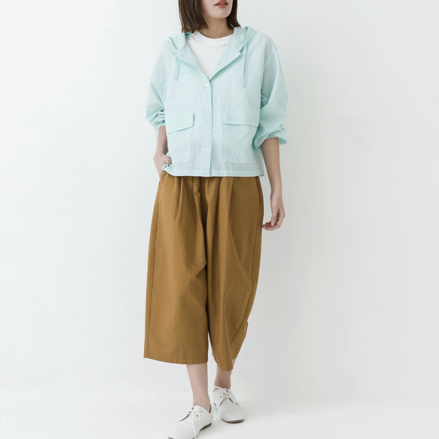 【お取り寄せ】kermu シアーコットンフロントボタンフーデットブラウス - 画像23