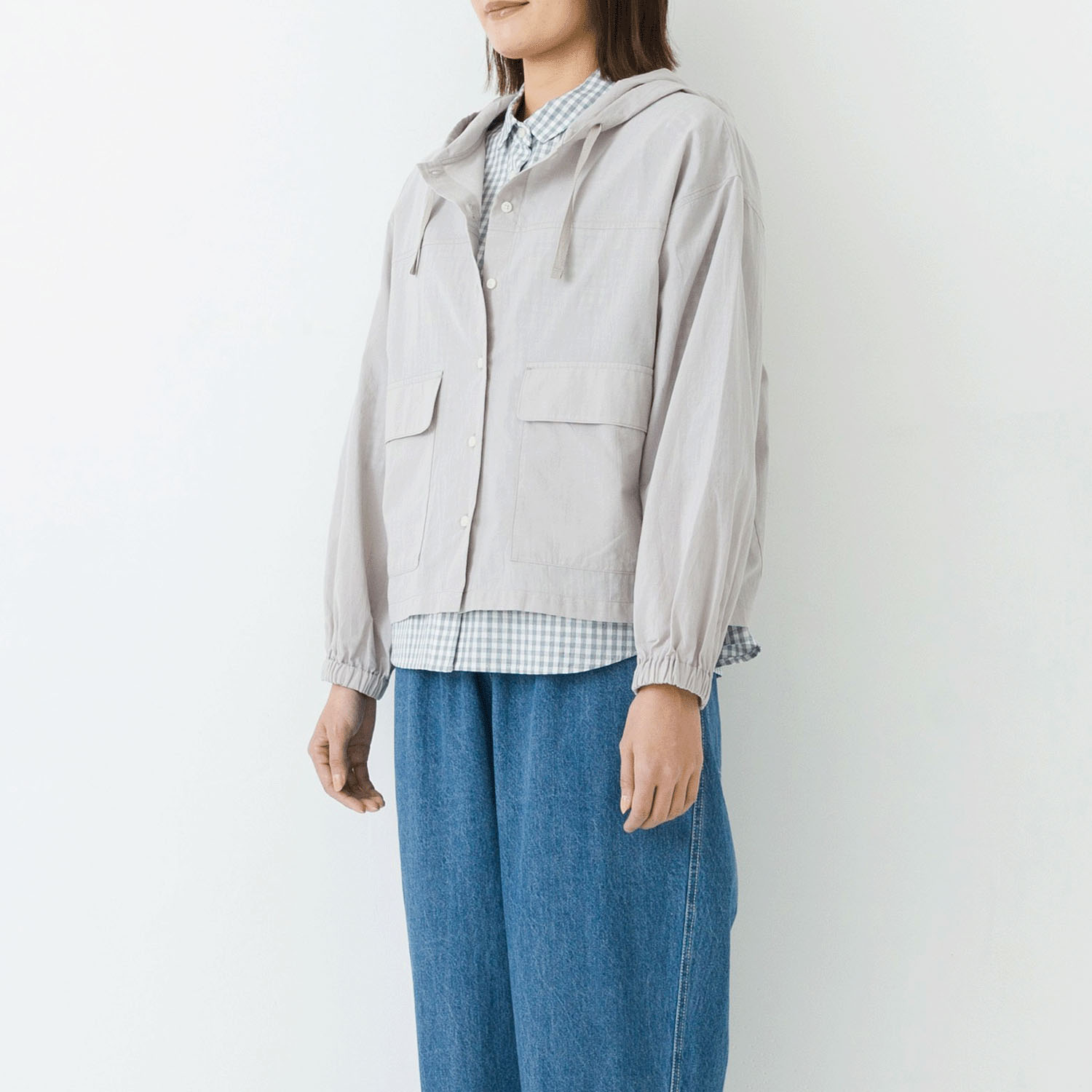 【お取り寄せ】kermu シアーコットンフロントボタンフーデットブラウス - 画像4